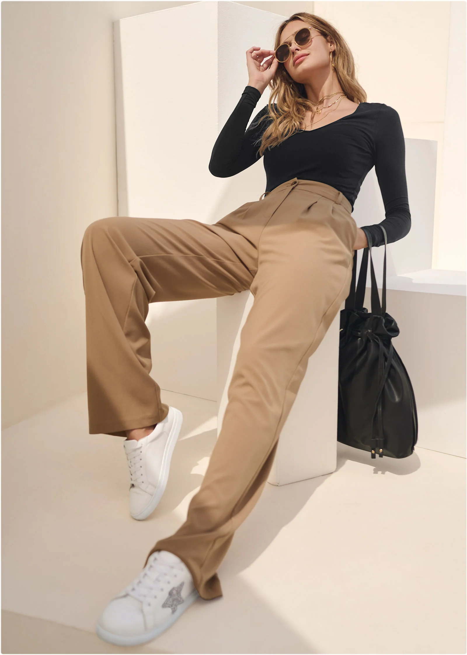 Long sleeve long and lean tee - Black