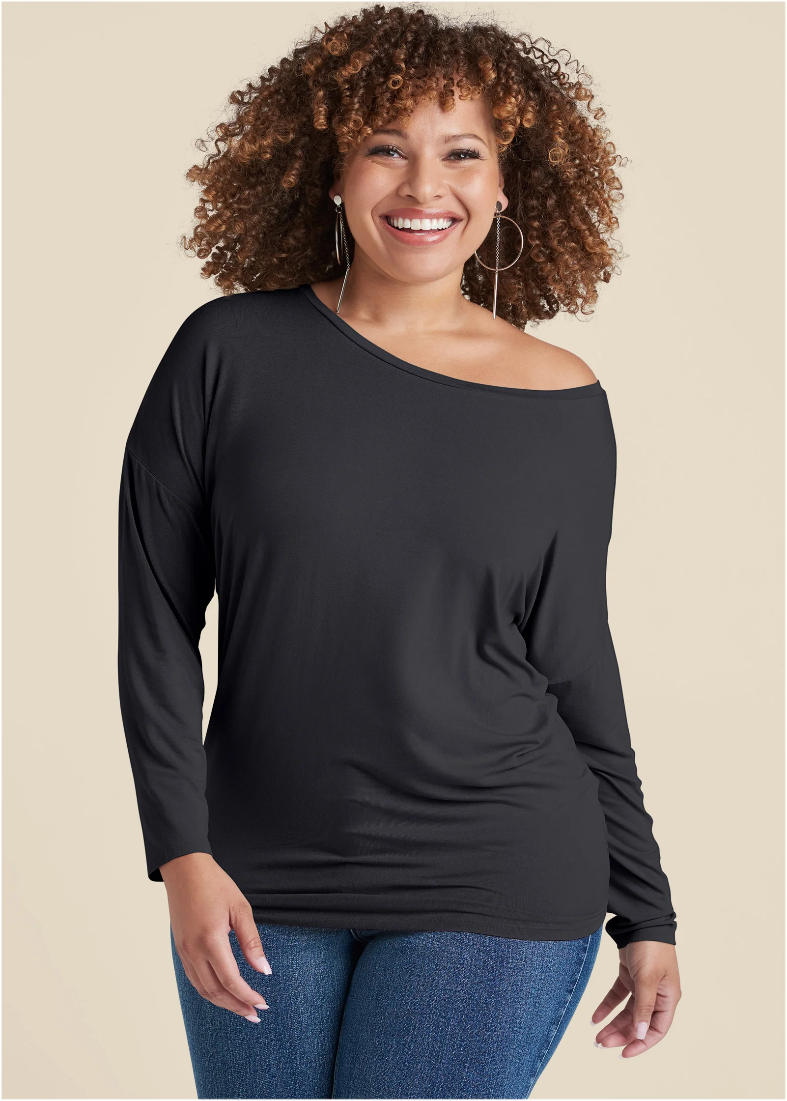 Casual long sleeve tee - Black