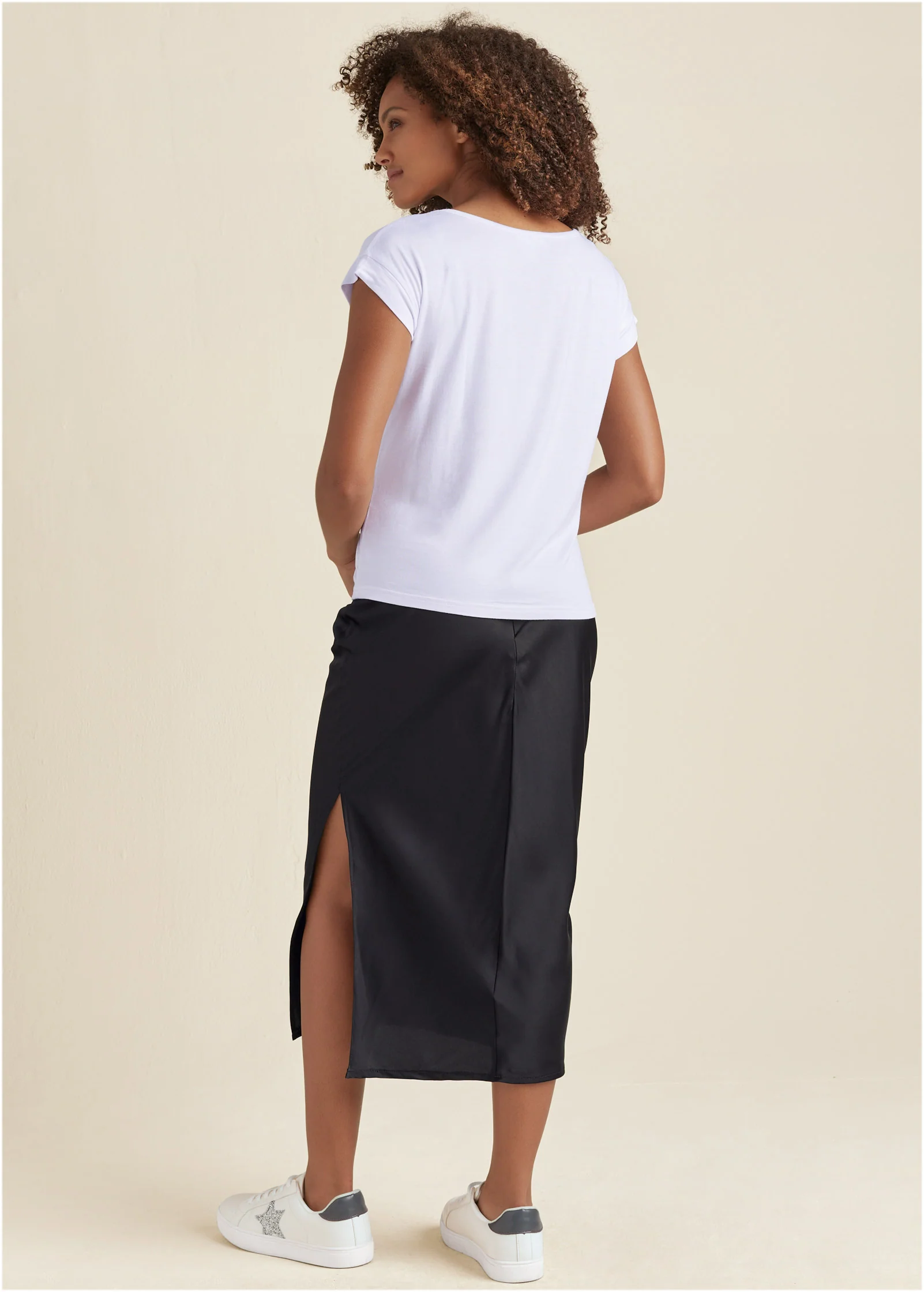 Love print top - White