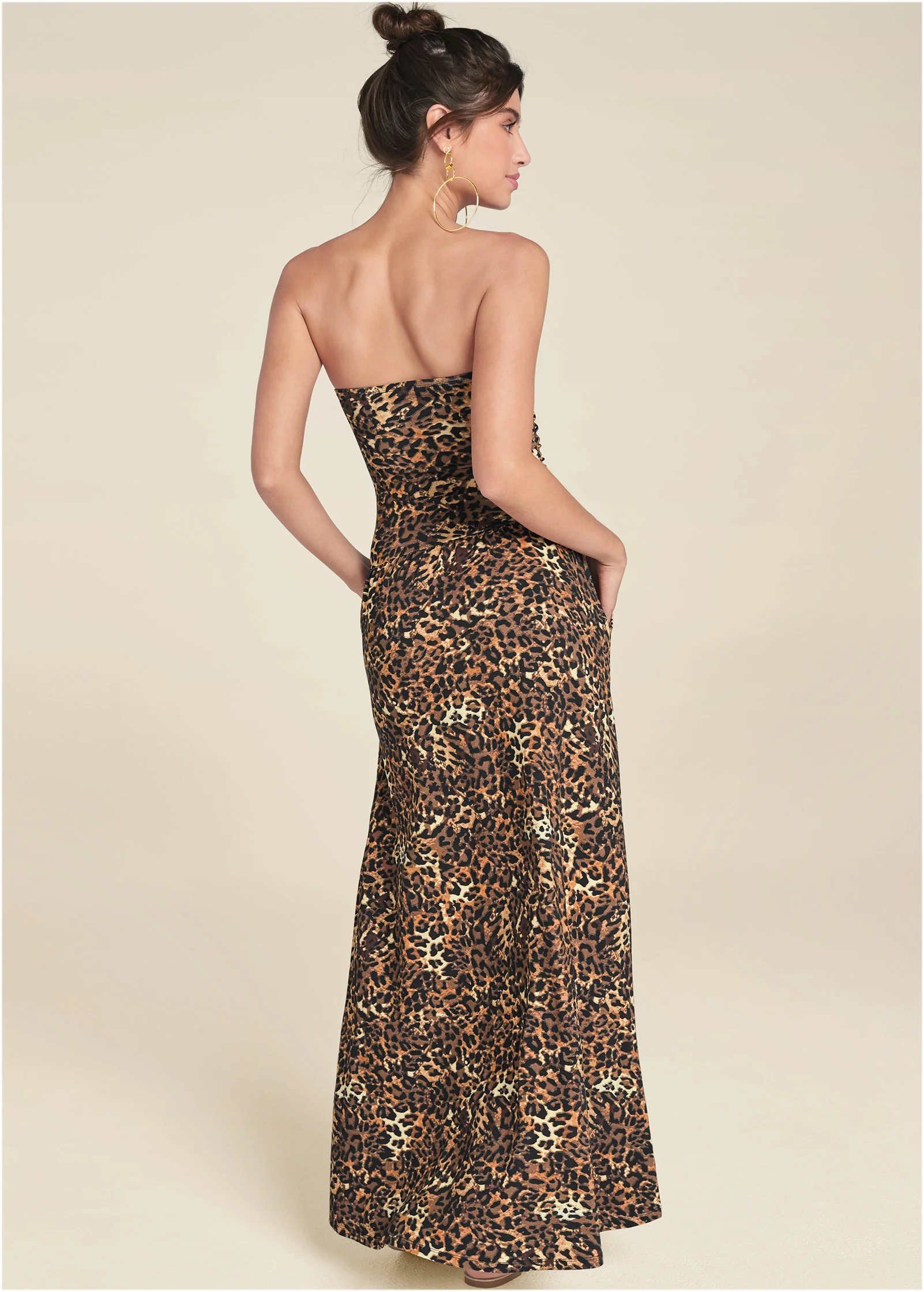 Printed maxi dress - Brown Multi