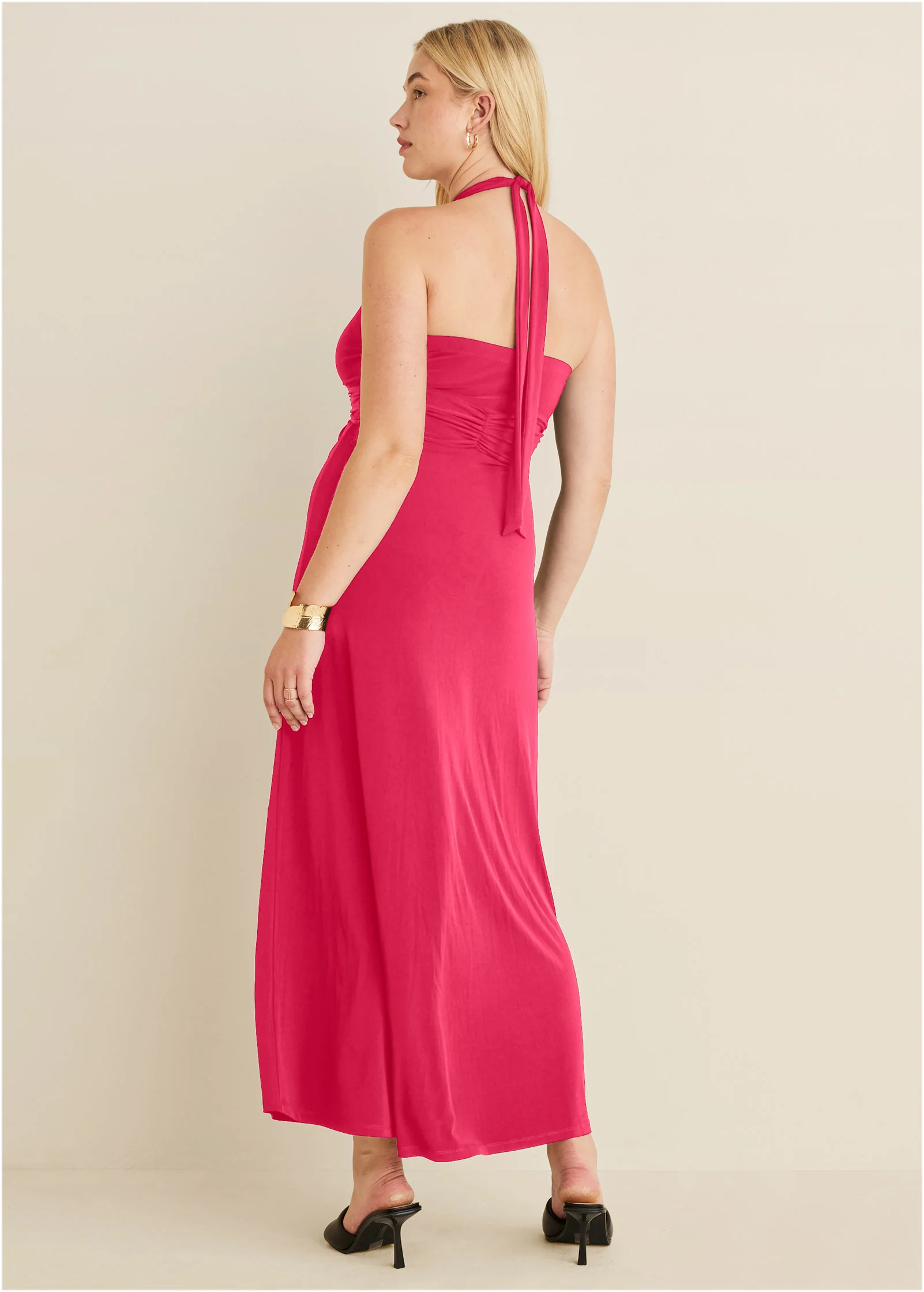 Plunging knot maxi dress - Azalea