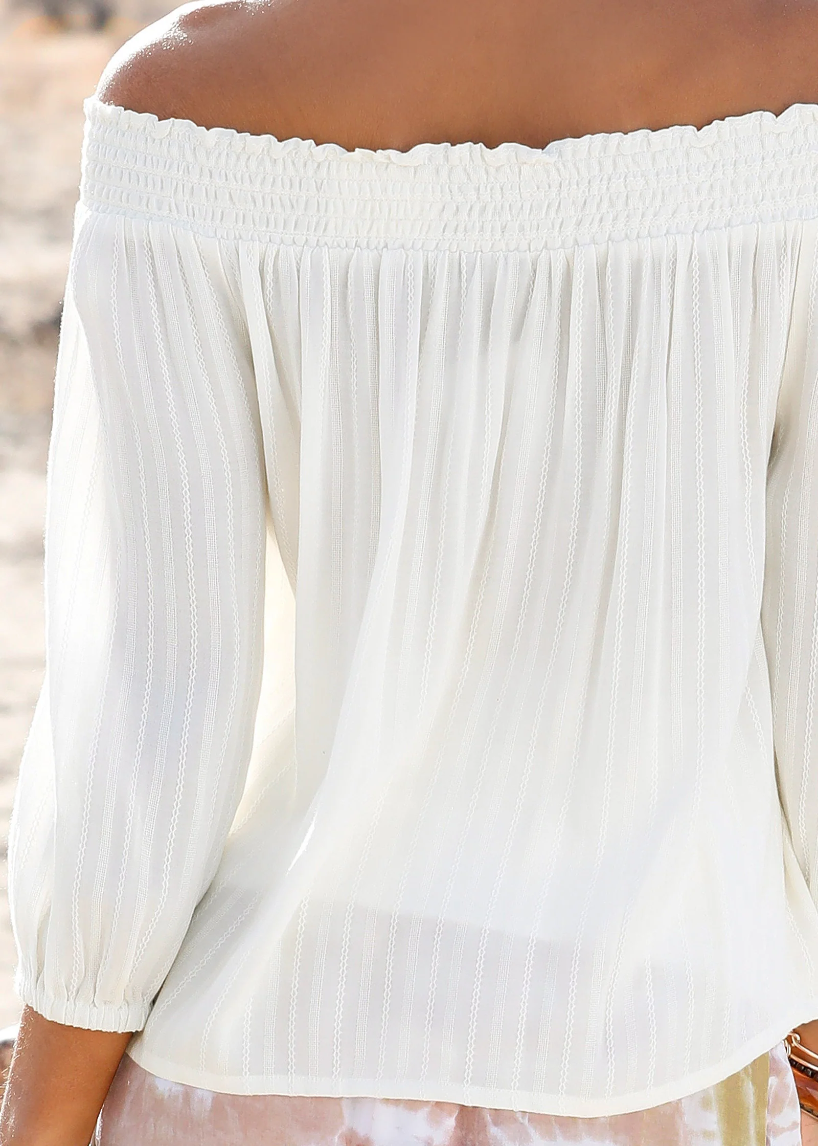 Off-the-shoulder top - Cream