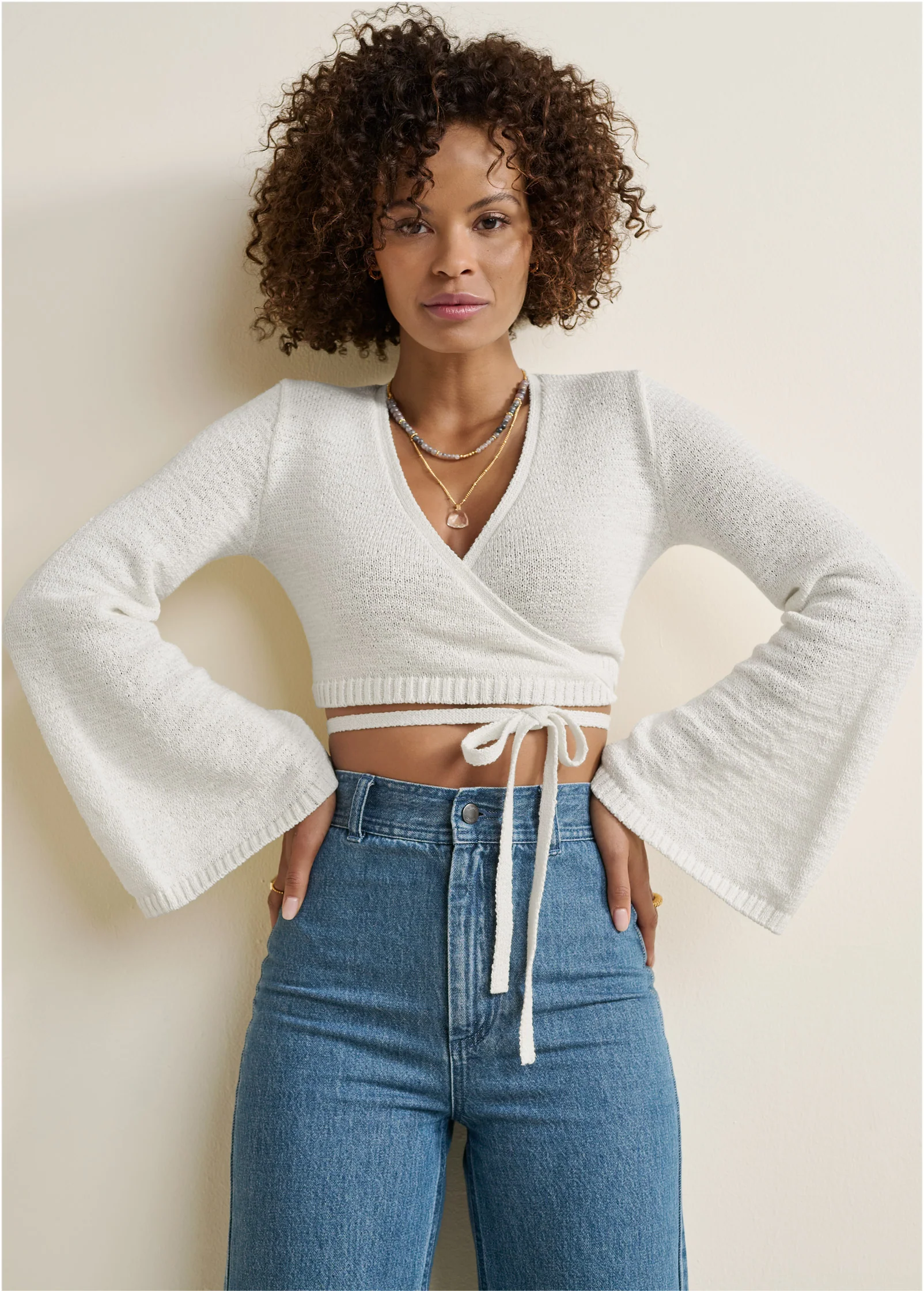 Two-piece sweater dress - Off White