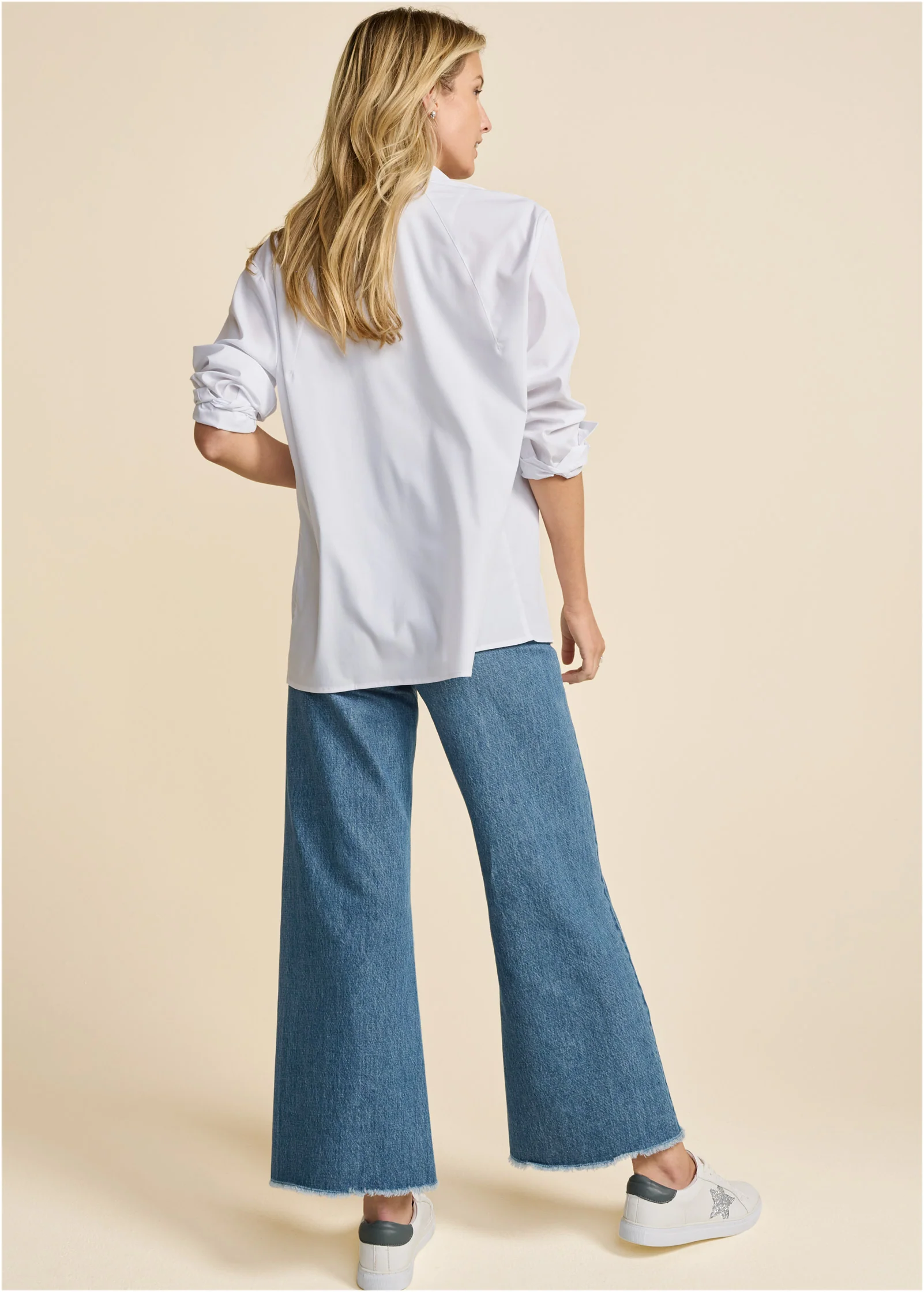 Soft button-down shirt - White