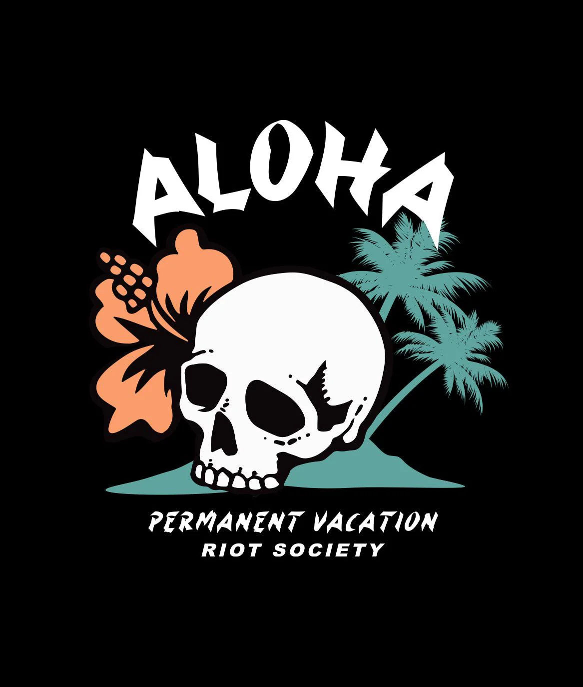 Aloha Hula Girl Permanent Vacation Mens T-Shirt