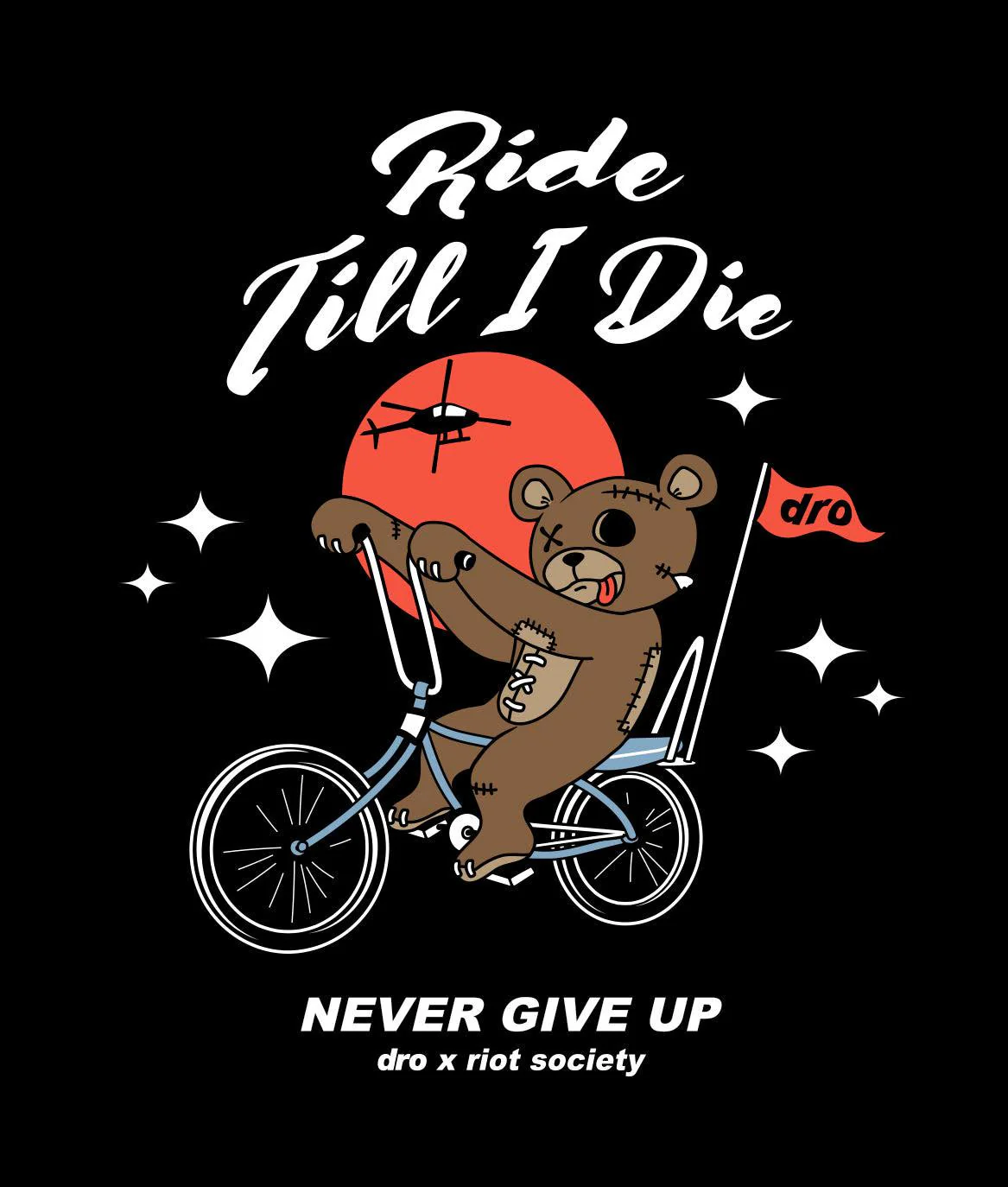 Dro x Riot Society Ride Till I Die Mens T-Shirt