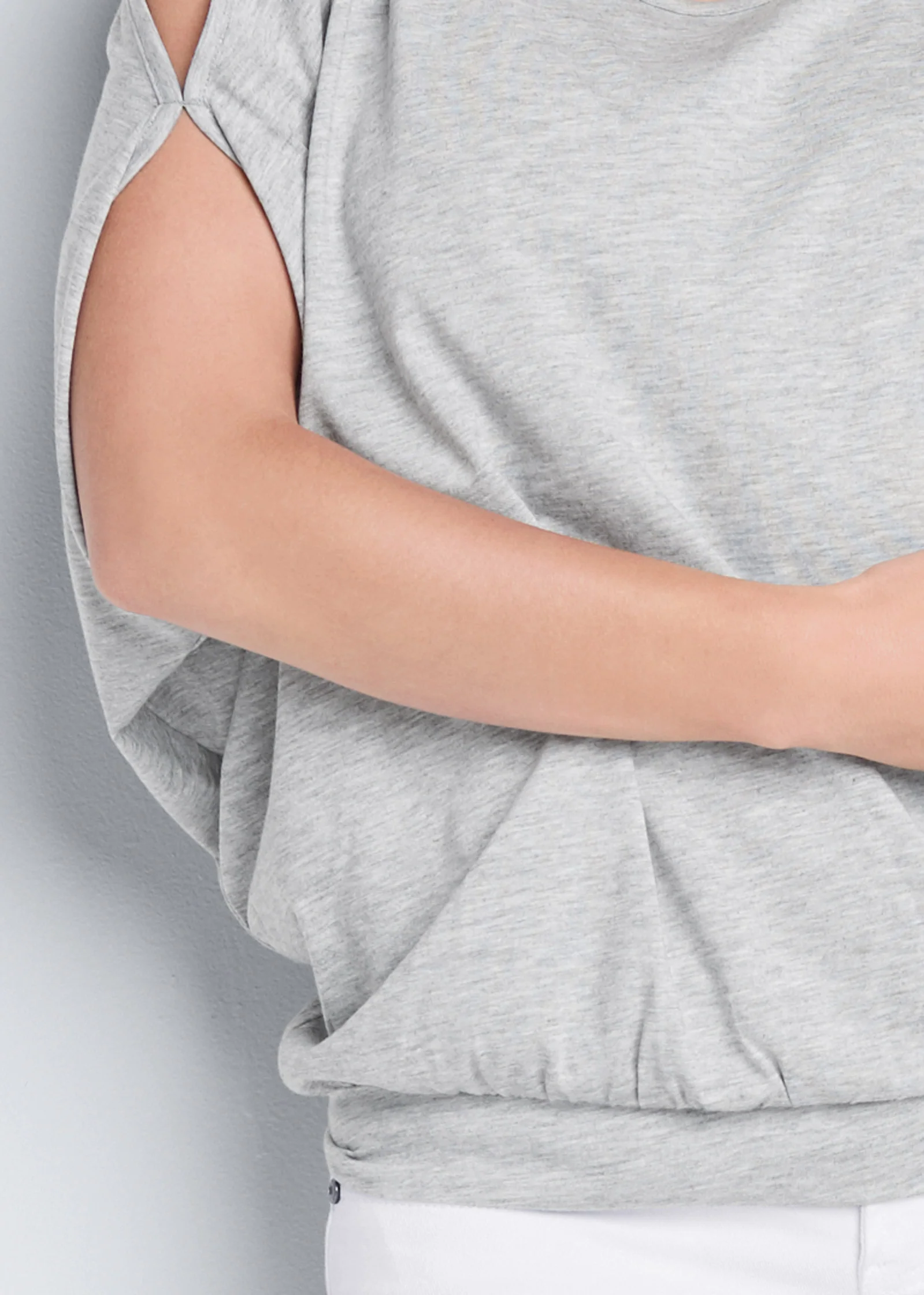 Cold-shoulder sequin top - Grey