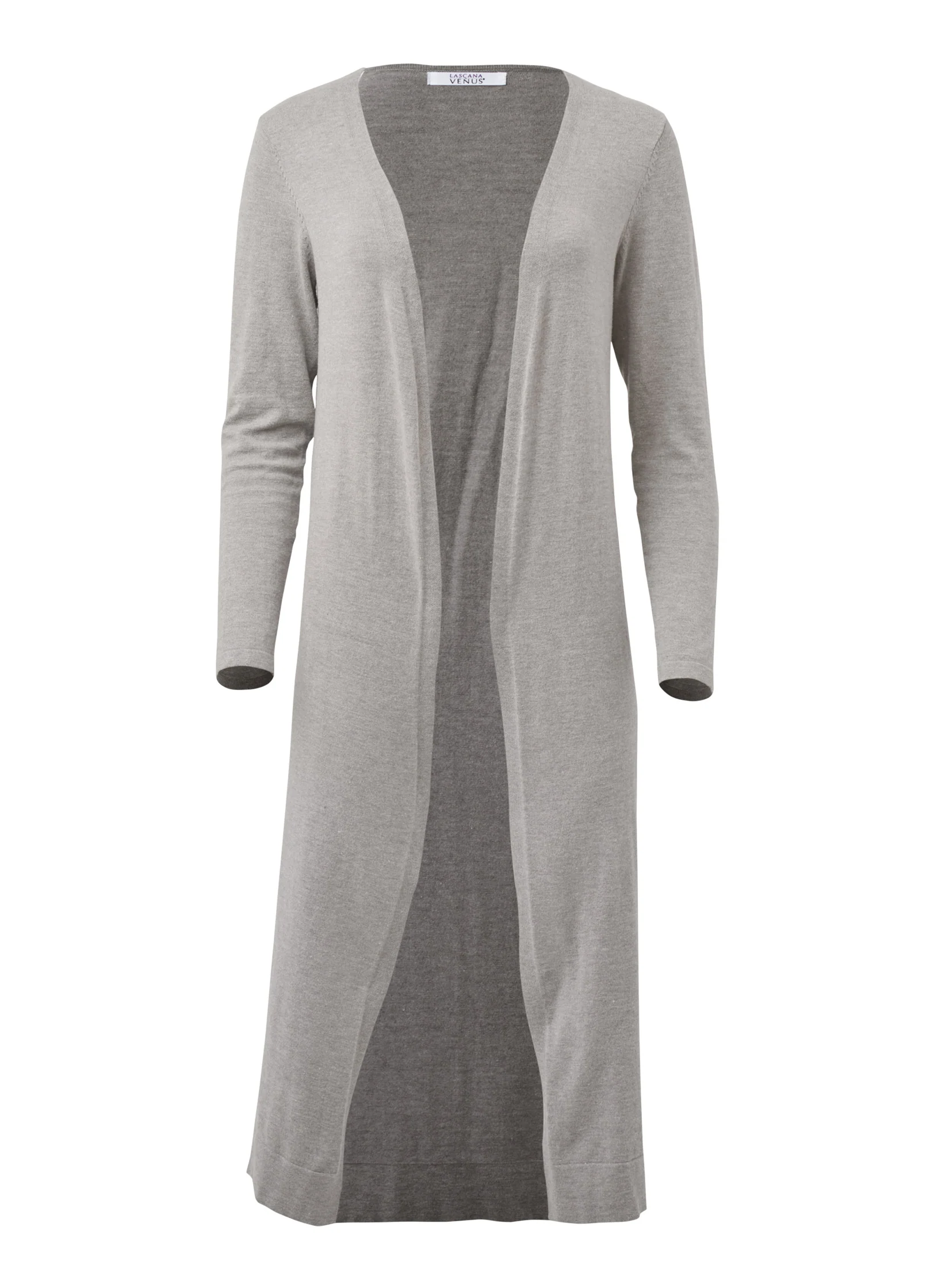 Knit Fitted Cardigan - Heather Grey