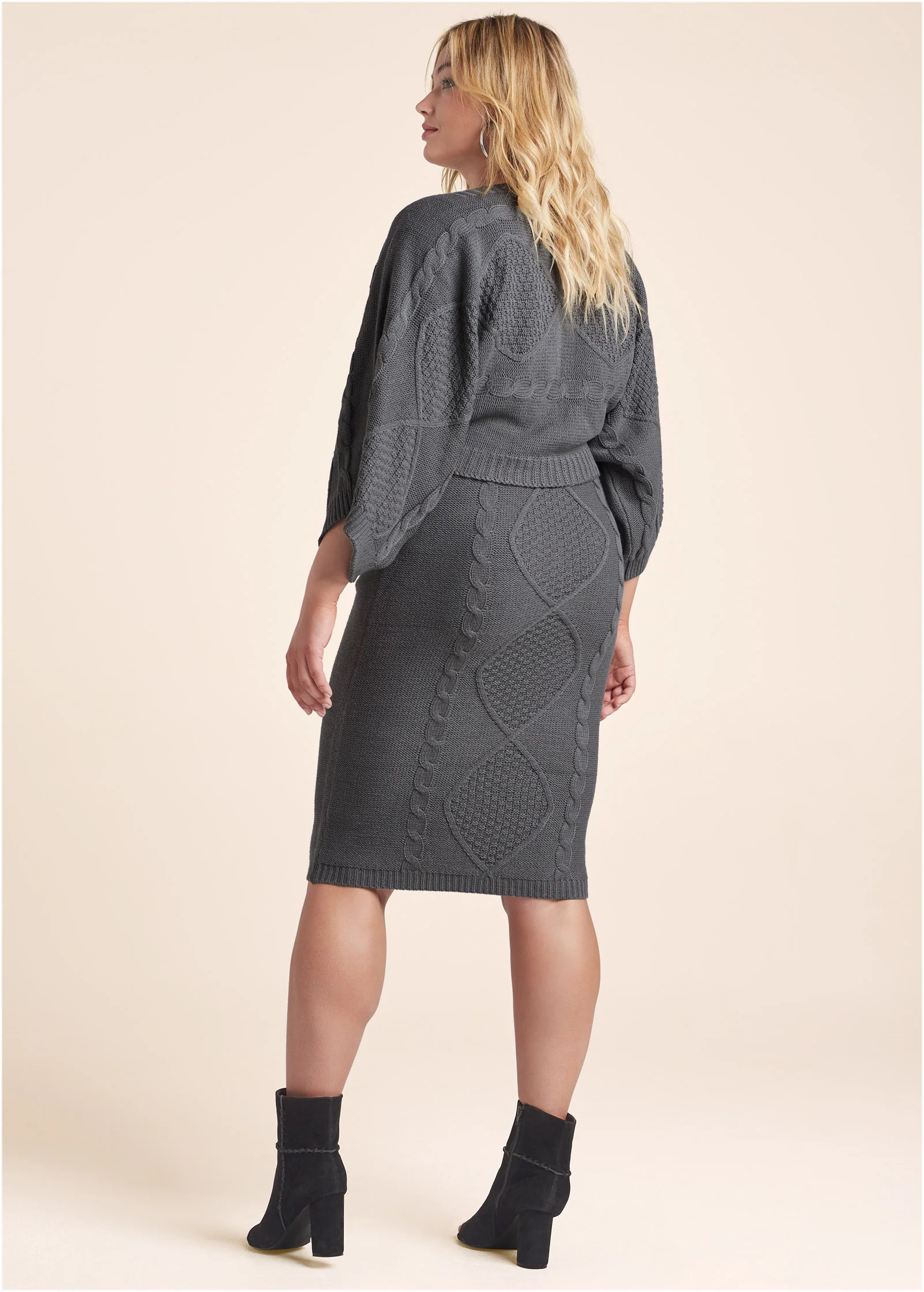 Two-piece sweater dress - Dark Grey