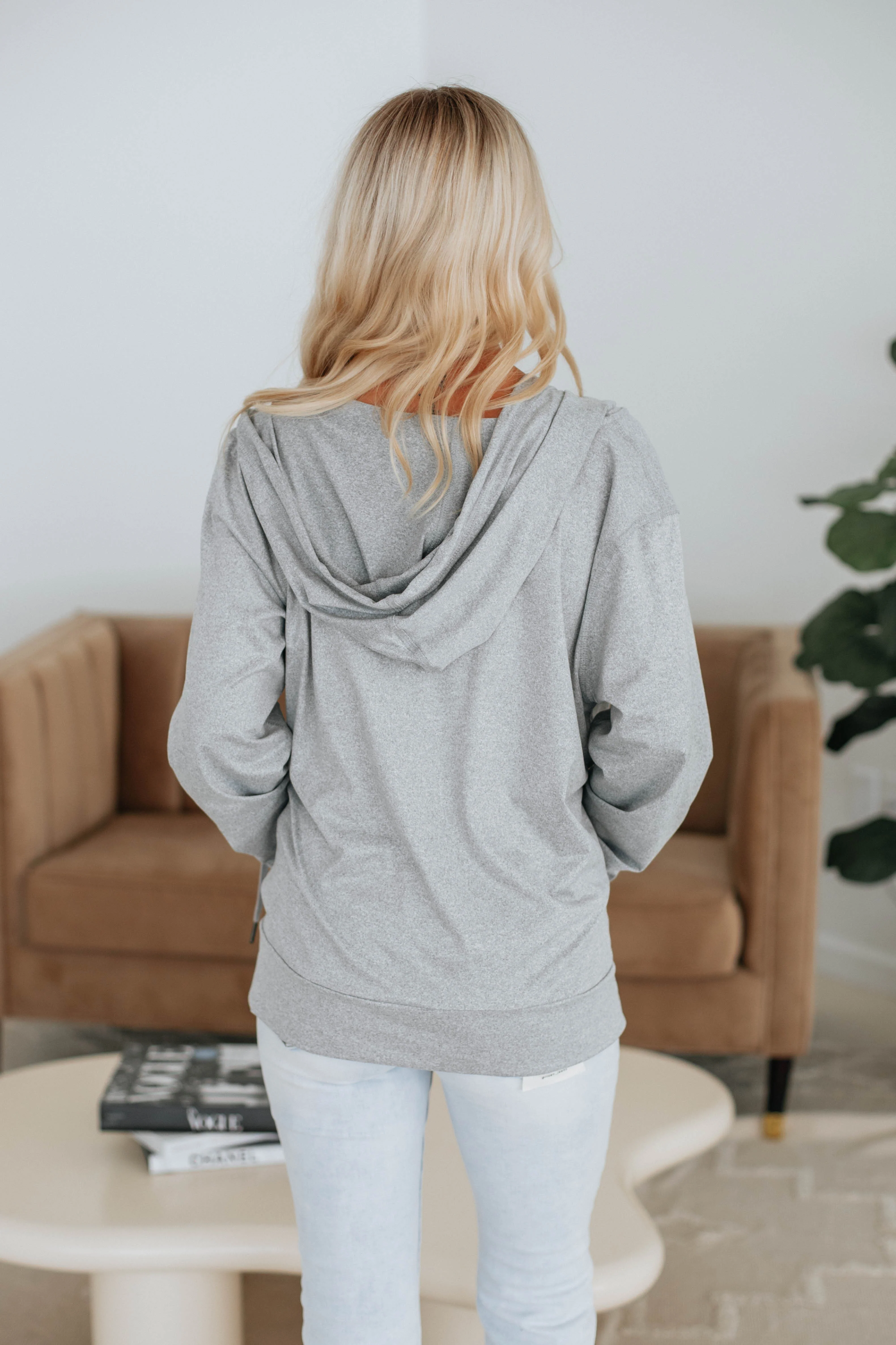 Vissa Zip-Up Jacket - Heather Grey