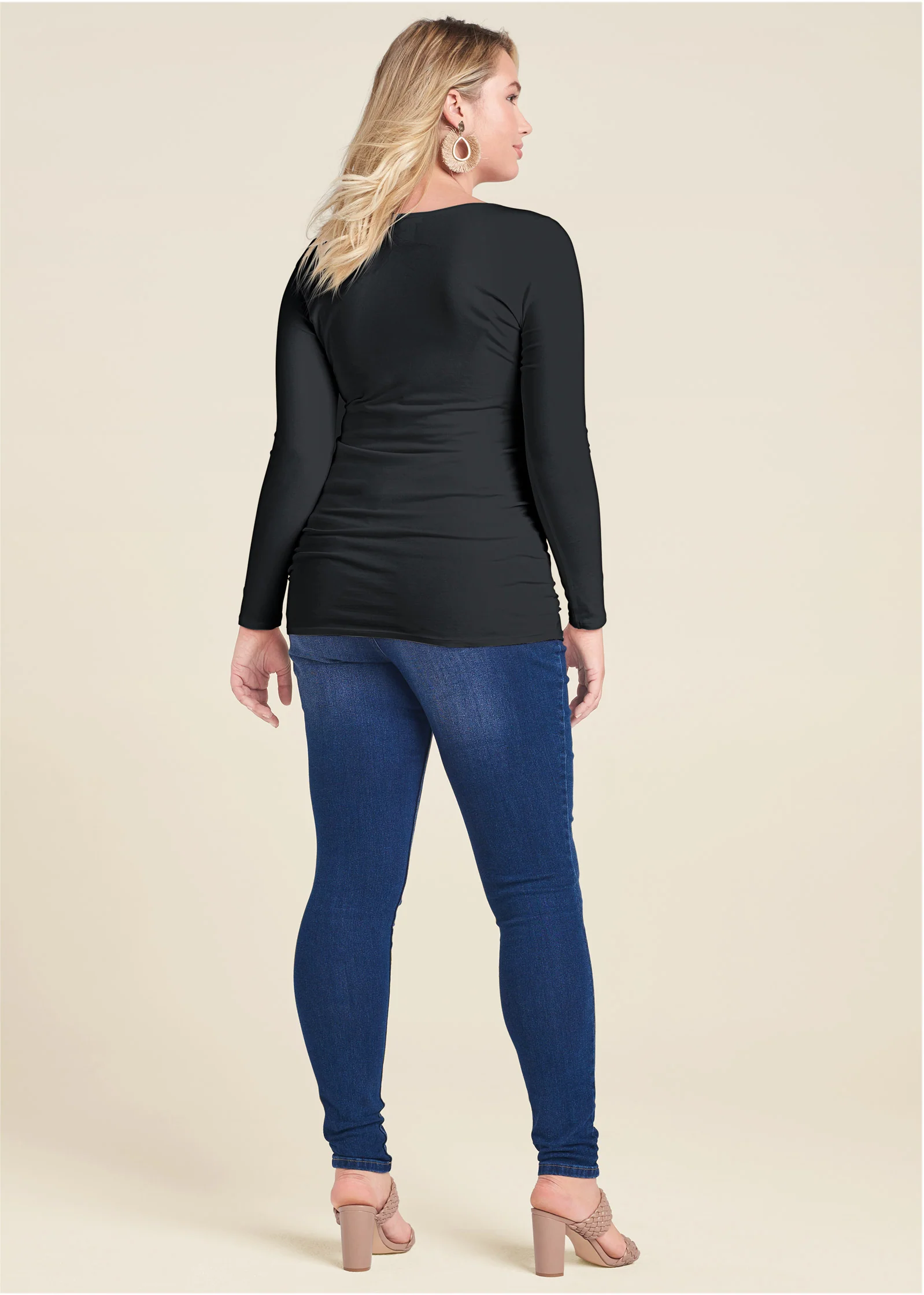 Long sleeve long and lean tee - Black