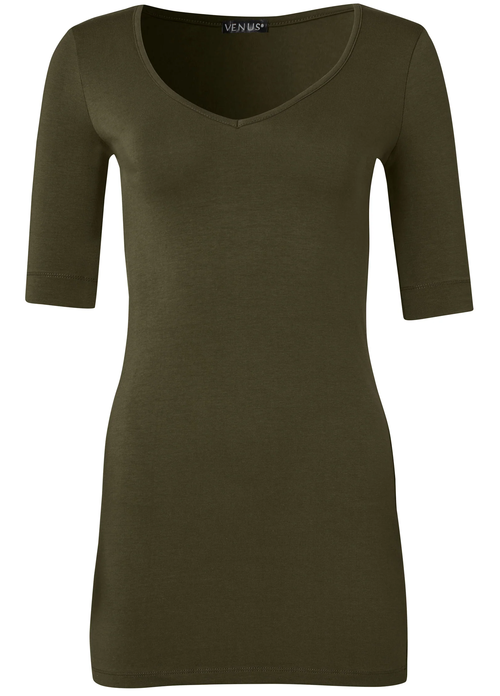 Long and lean tee - Olive