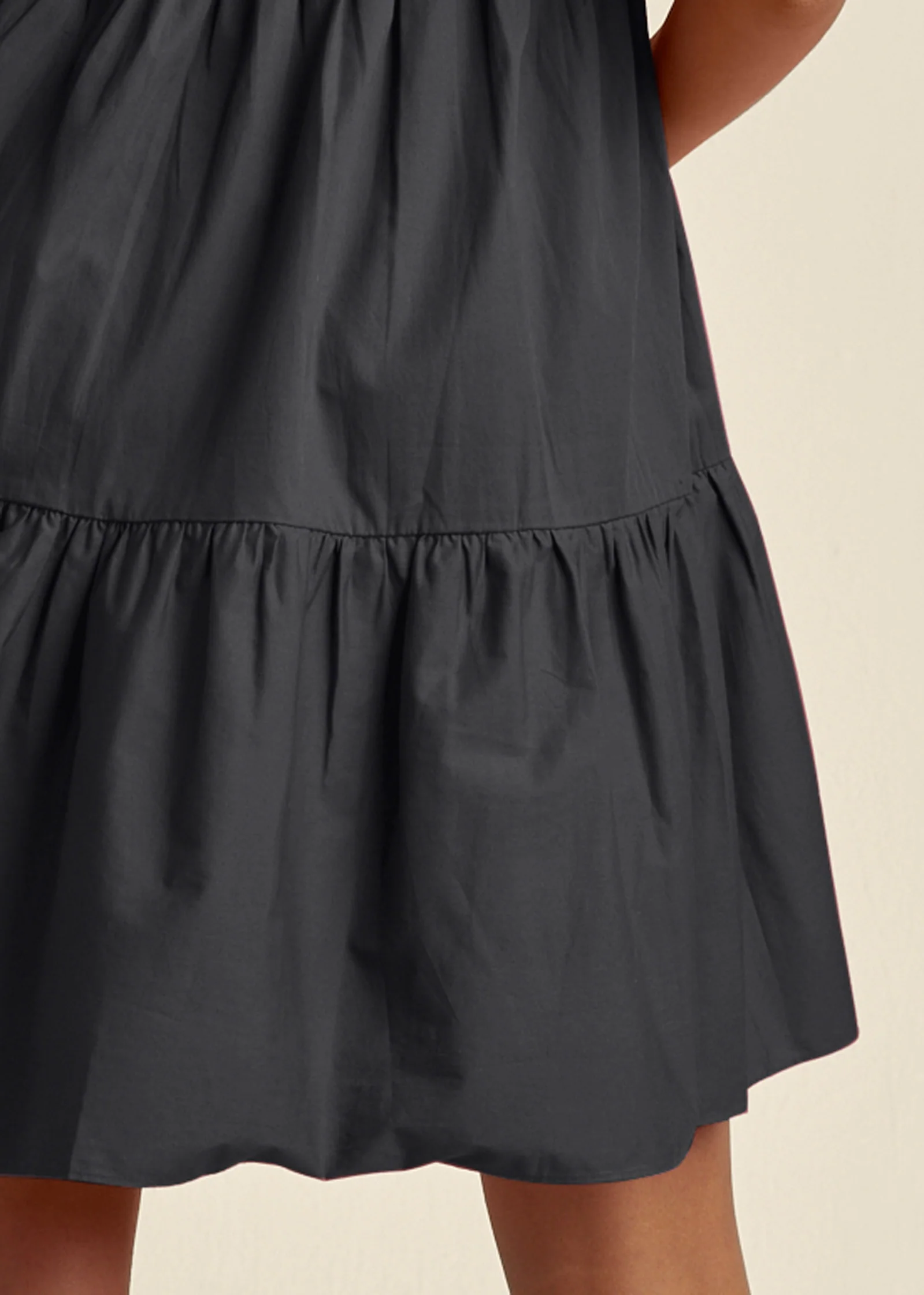 Puff sleeve mini dress - Black