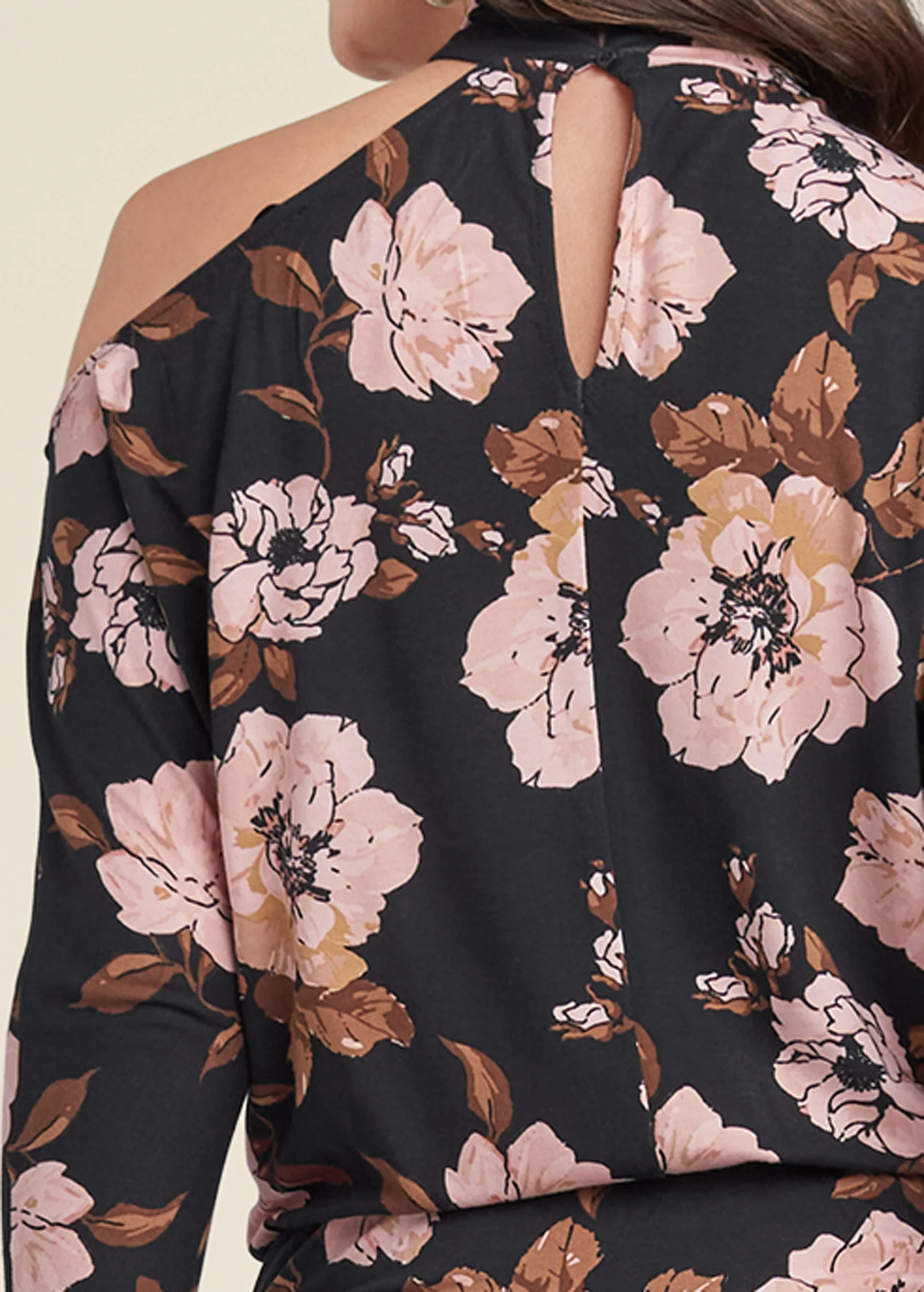 Ruched midi dress  - Black Multi