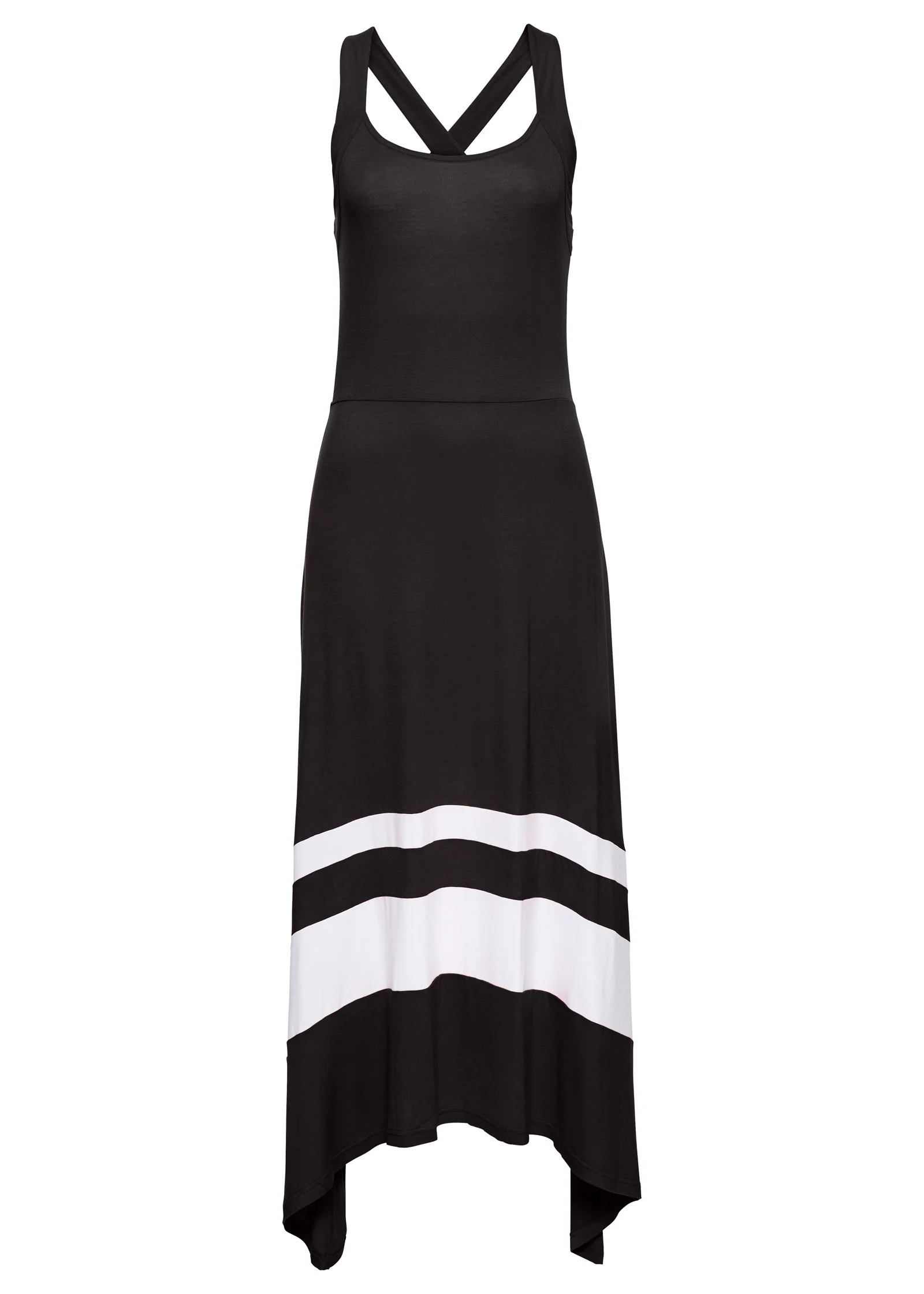 Color block maxi dress - Black & White