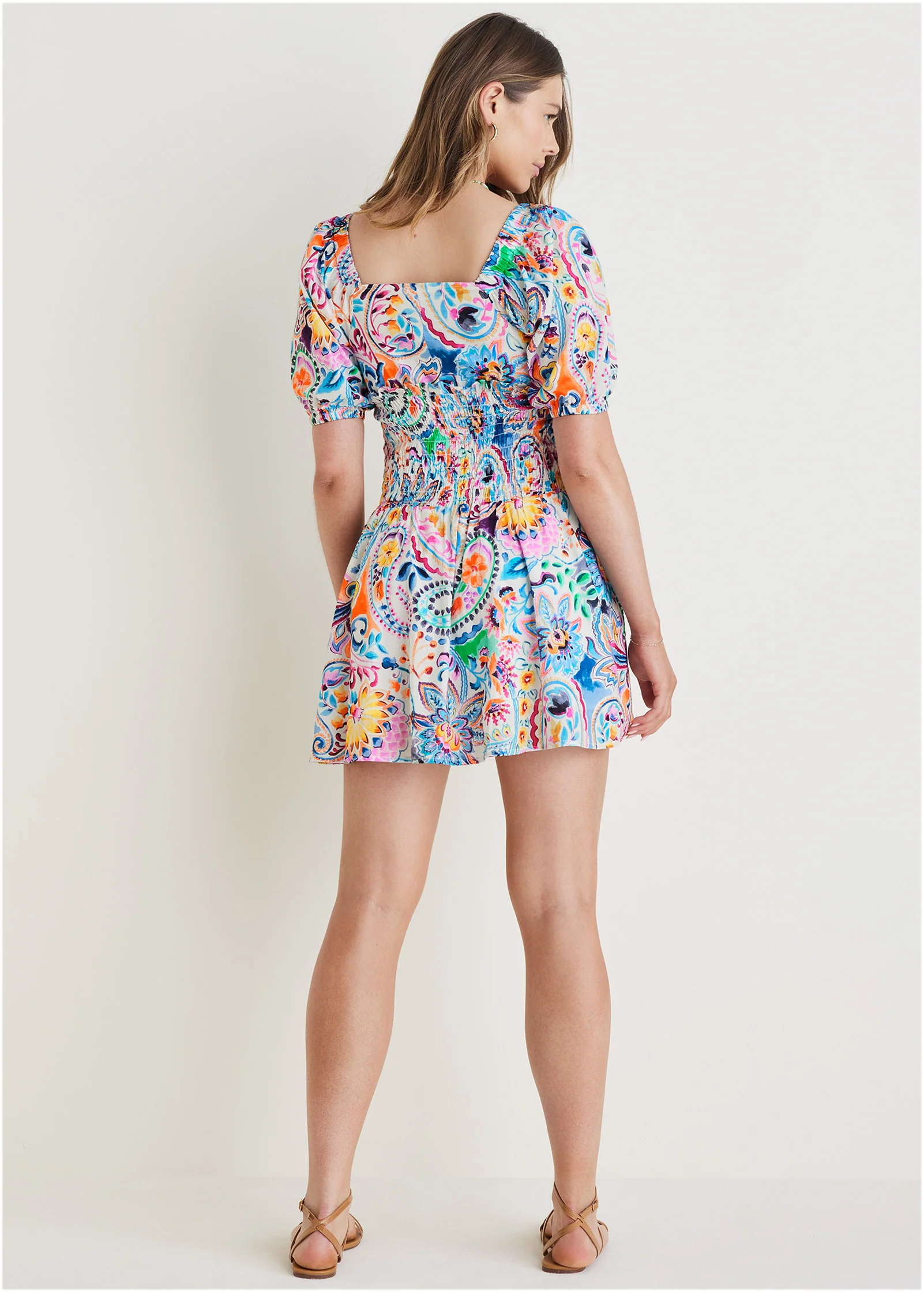 Cotton Voile Mini Dress - Fiesta Floral