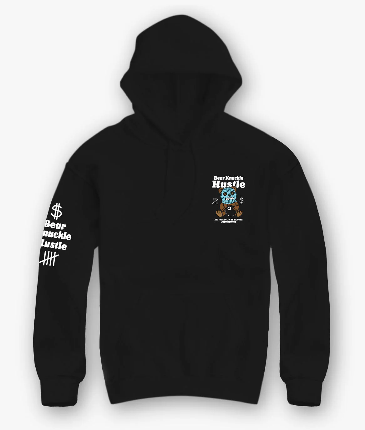 Dro x Riot Society Bear Knuckle Hustle Mens Hoodie