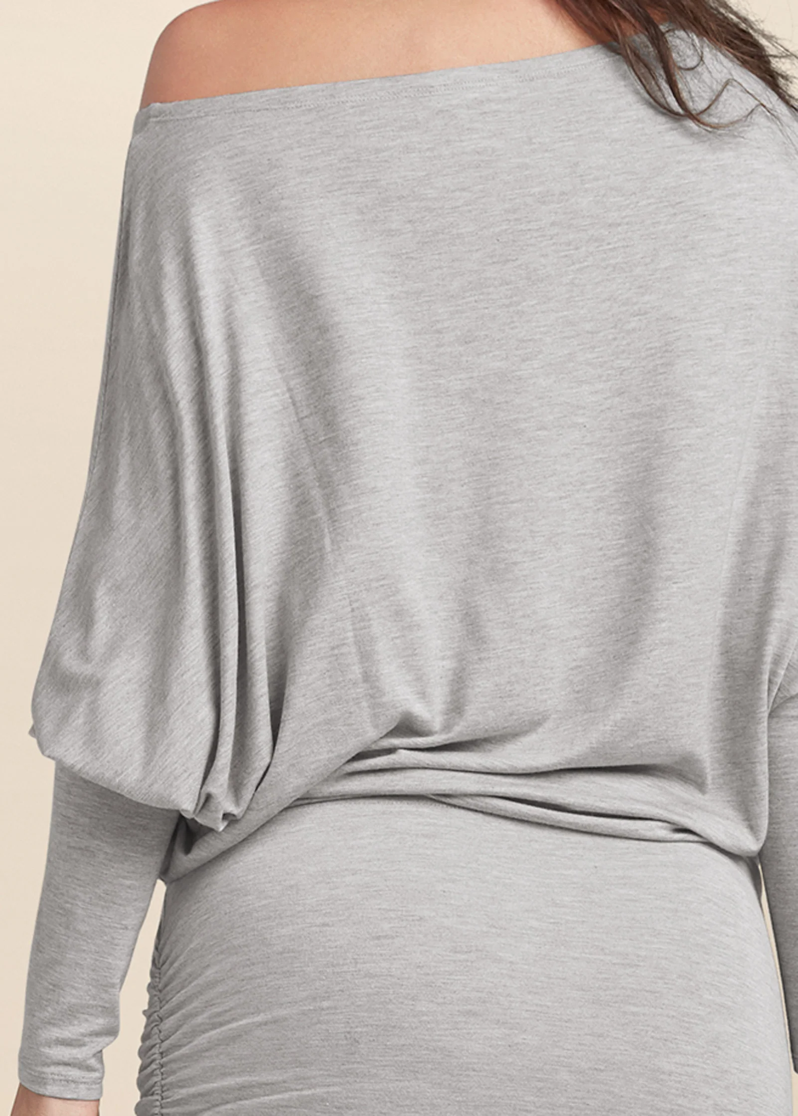 Off-shoulder dress - Heather Grey