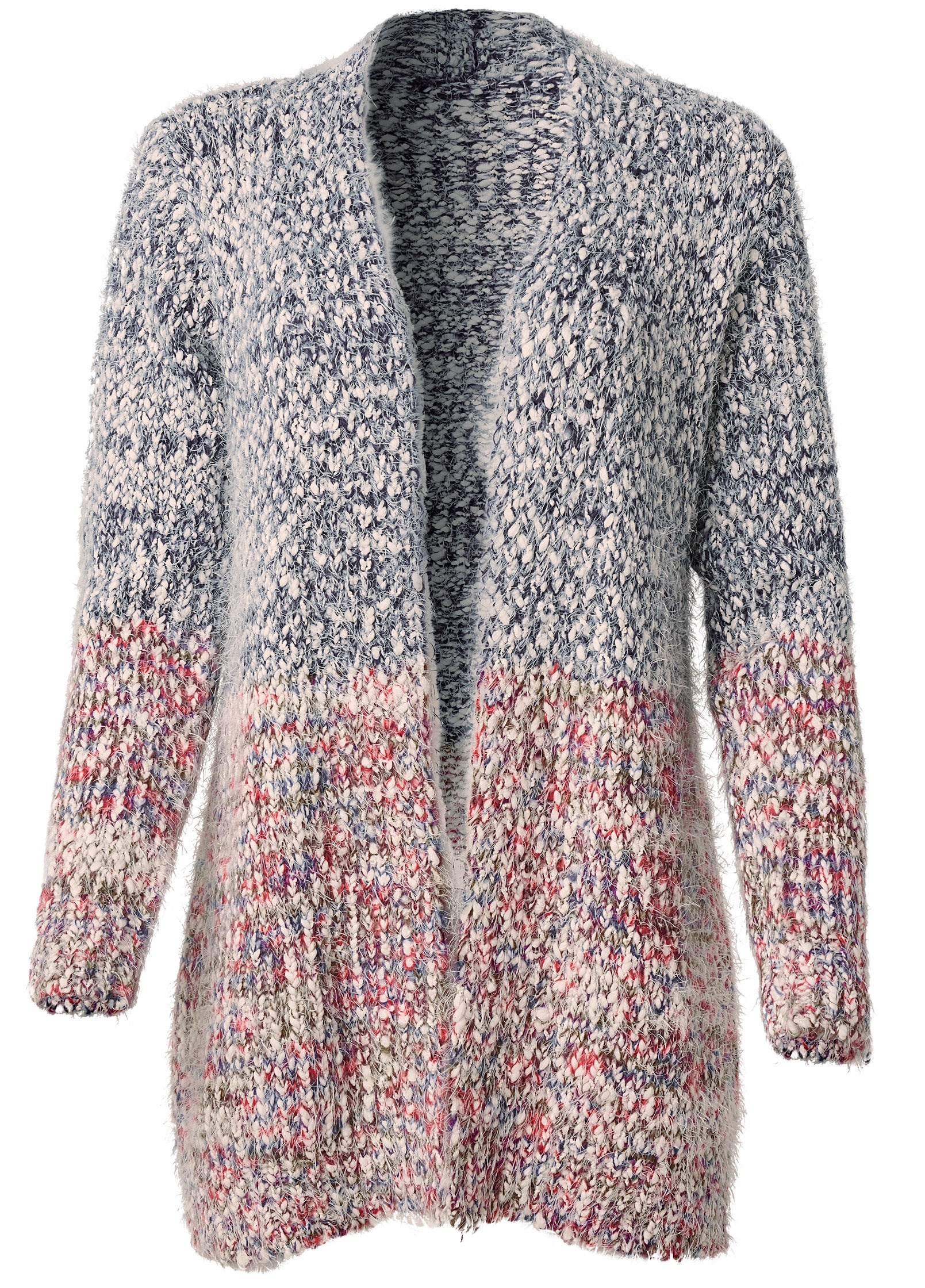 Marled knit cardigan - Blue Multi