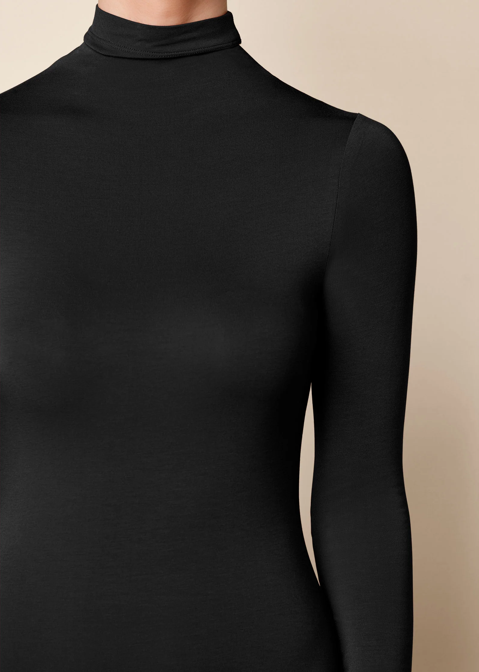 Long sleeve ruched dress - Black