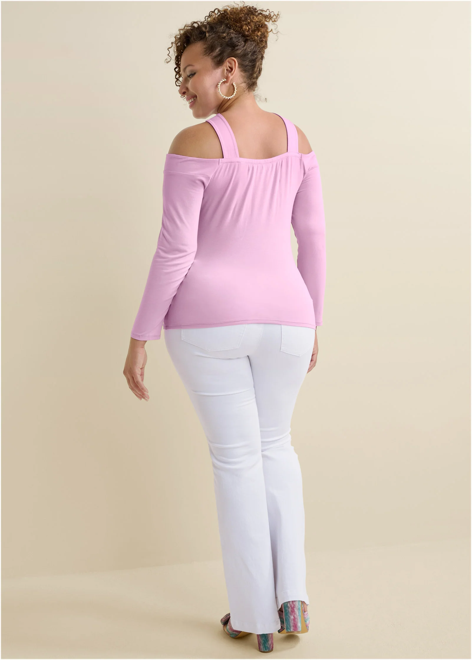 Cold-shoulder cut out top - Lavender