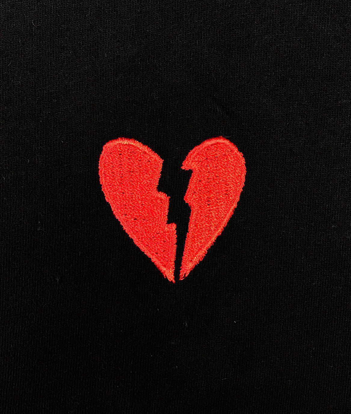 Broken Heart Embroidered Mens T-Shirt