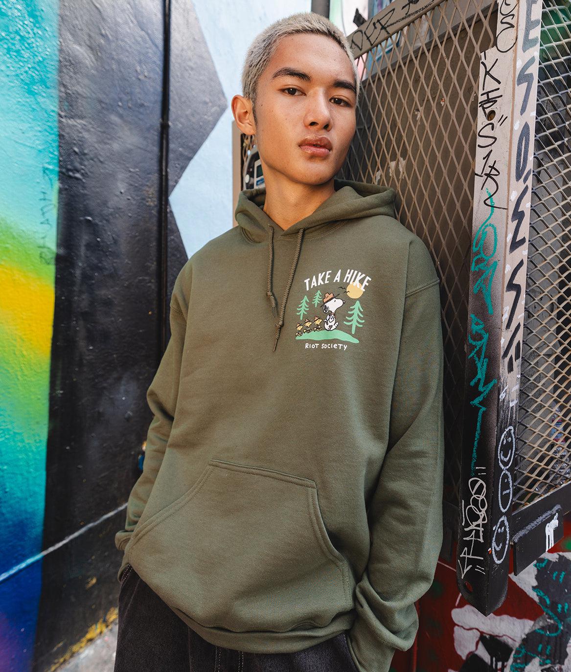 Peanuts Snoopy Take a Hike Mens Hoodie