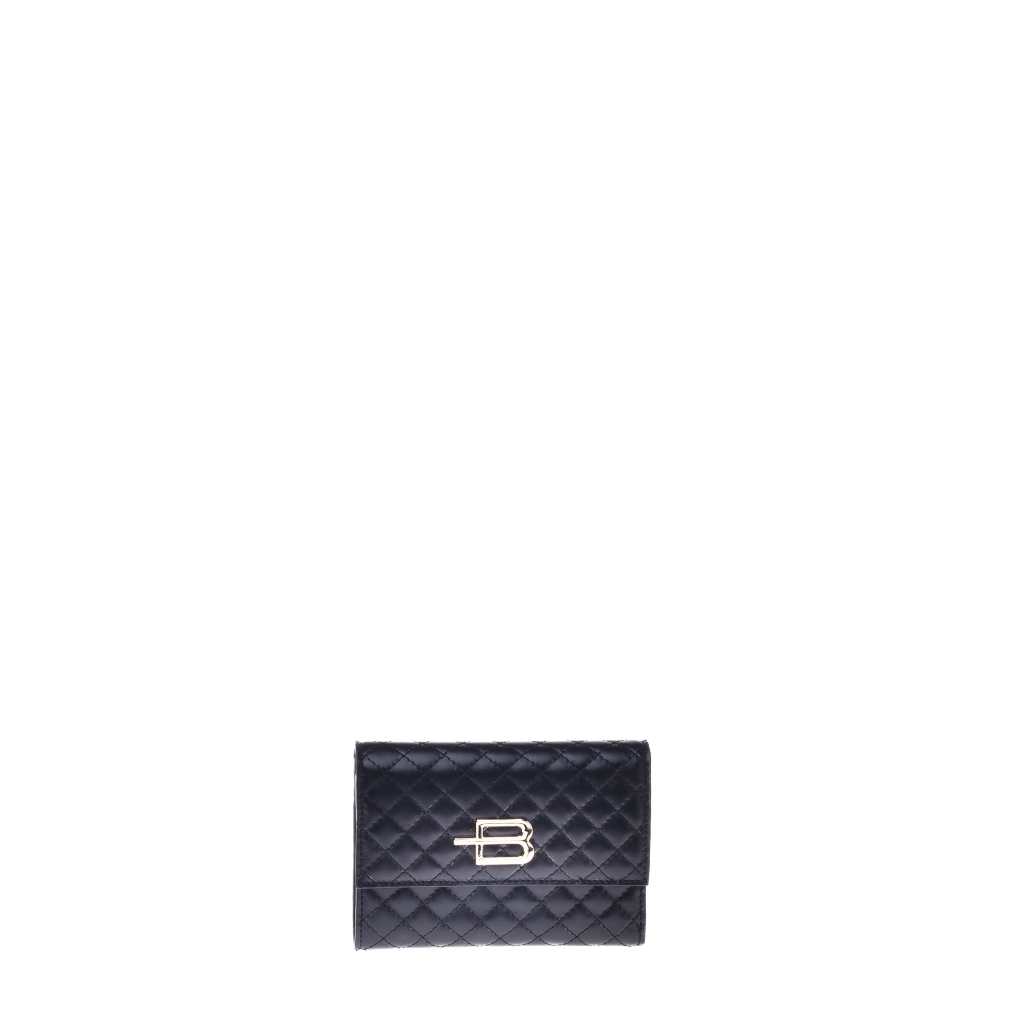 WALLET IN BLACK QUILTED LEATHER