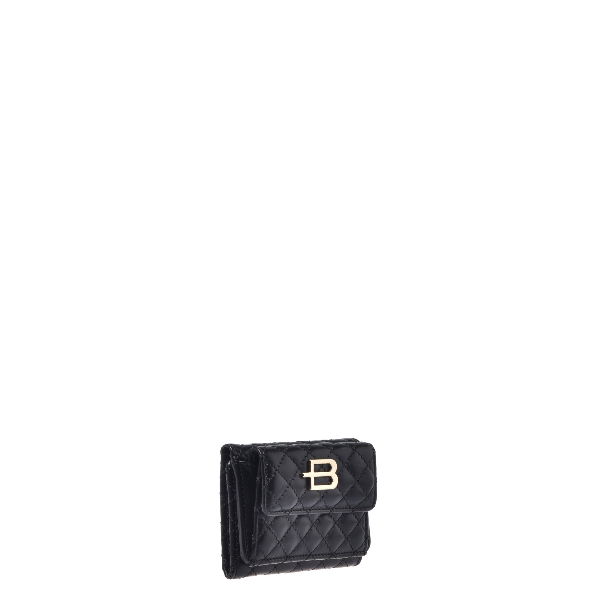 WALLET IN BLACK QUILTED LEATHER