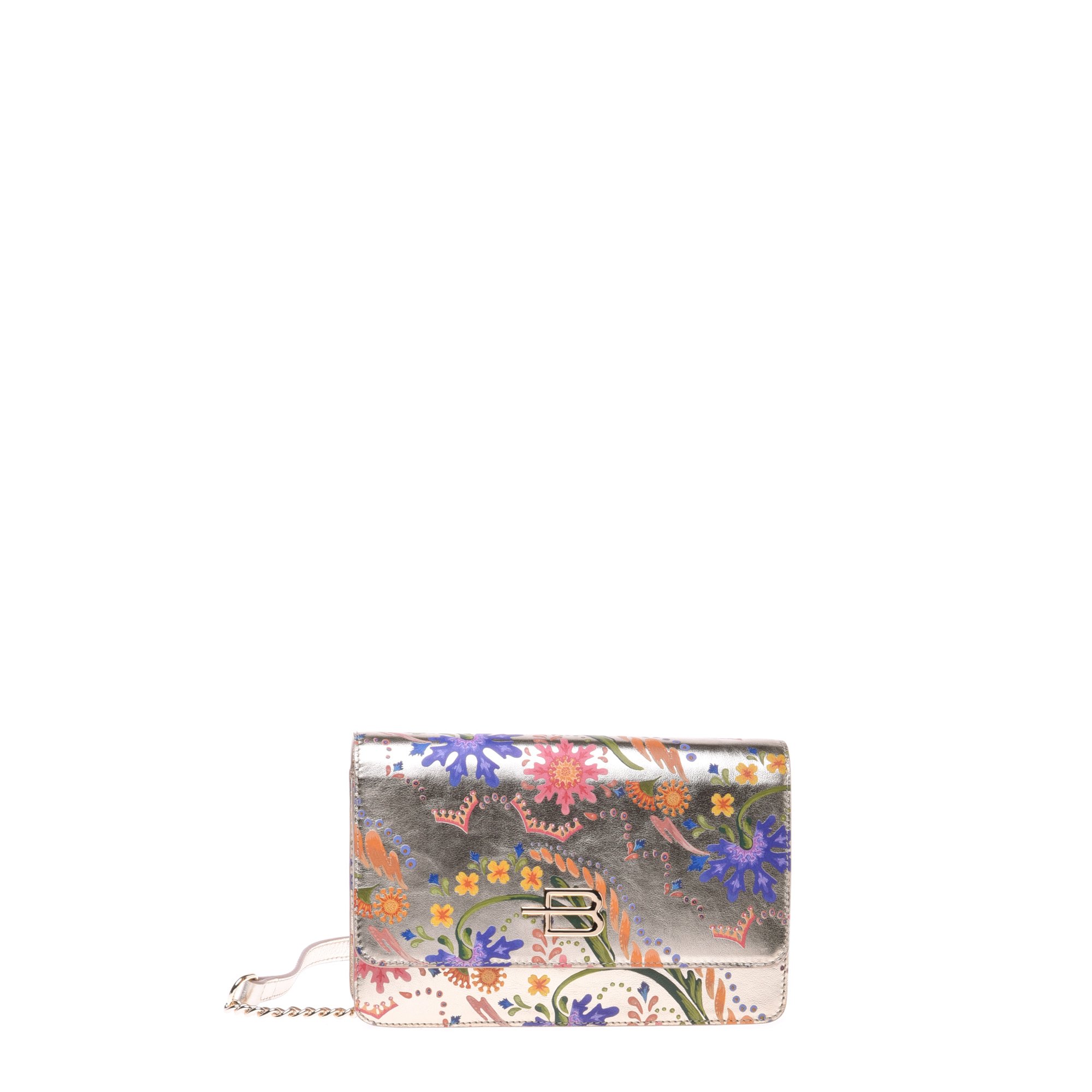 PETAL PRINT SHOULDER WALLET