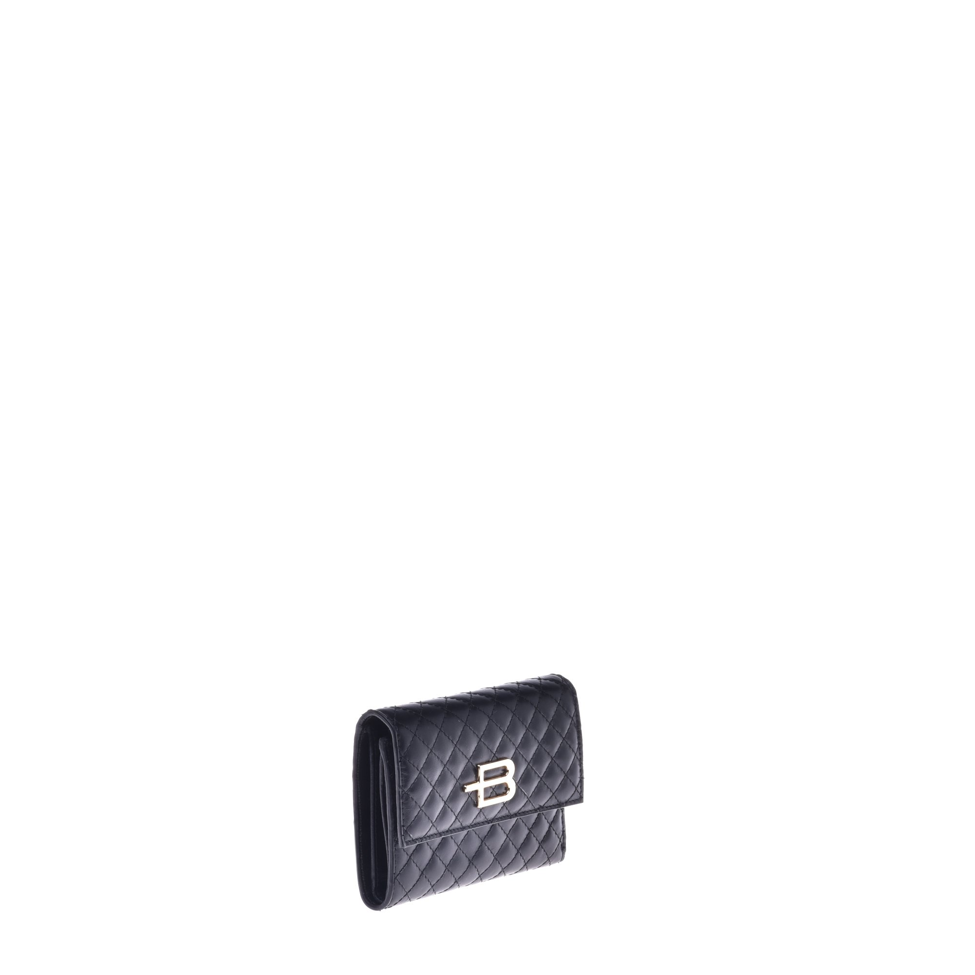 WALLET IN BLACK QUILTED LEATHER