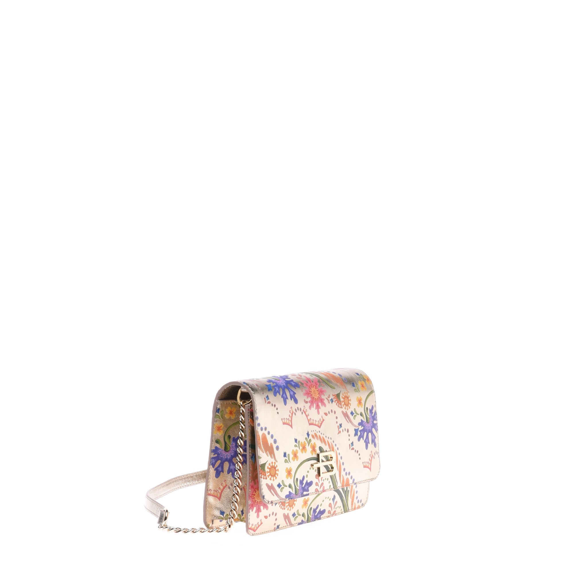 PETAL PRINT SHOULDER WALLET