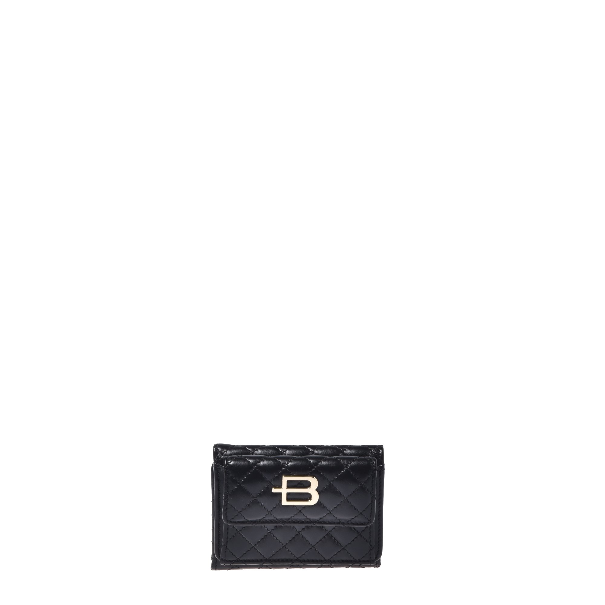 WALLET IN BLACK QUILTED LEATHER