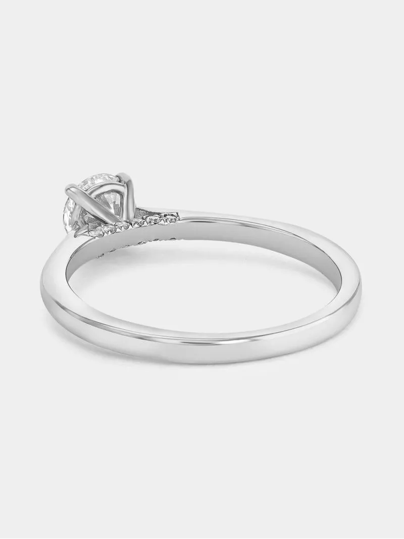 White Gold 0.5ct Lab Grown Diamond Solitaire Ring