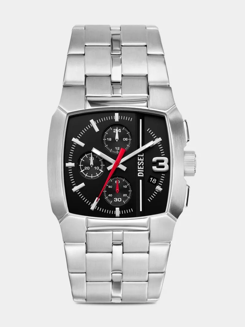 Diesel Cliffhanger Black Dial Stainless Steel Chronograph Bracelet Watch