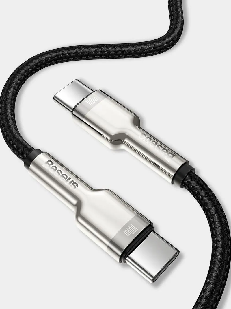 Baseus 100W Cafule Metal Series USB Type-C to USB Type-C Cable - Black - 1 M