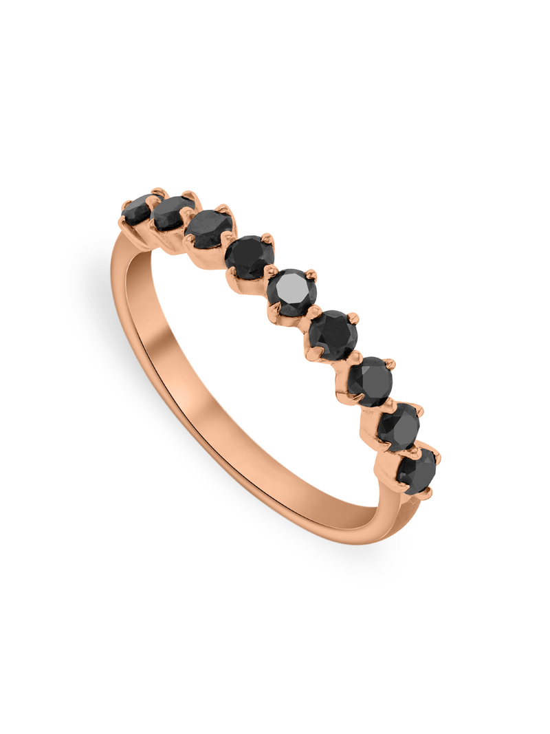 Rose Gold 0.50ct Black Diamond My Forever Direction Eternity Ring