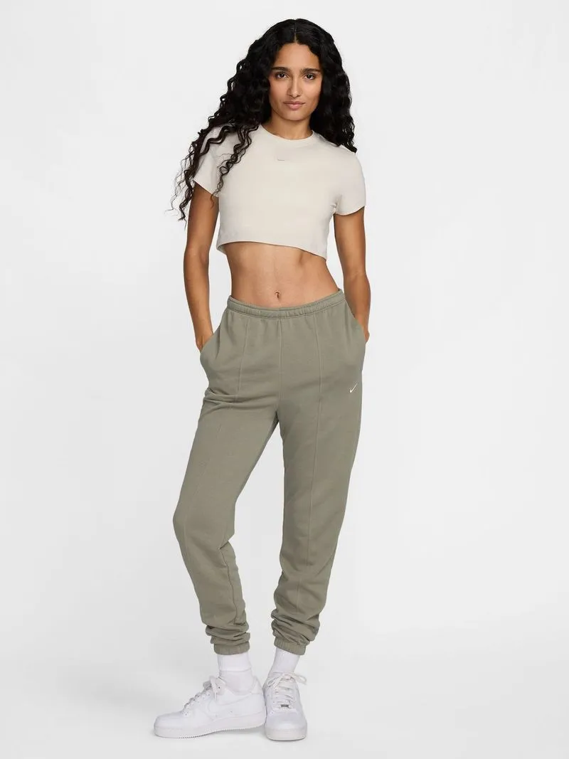 Womens Nike Sportswear Chill Terry High-Waisted French Terry Khaki Sweatpants