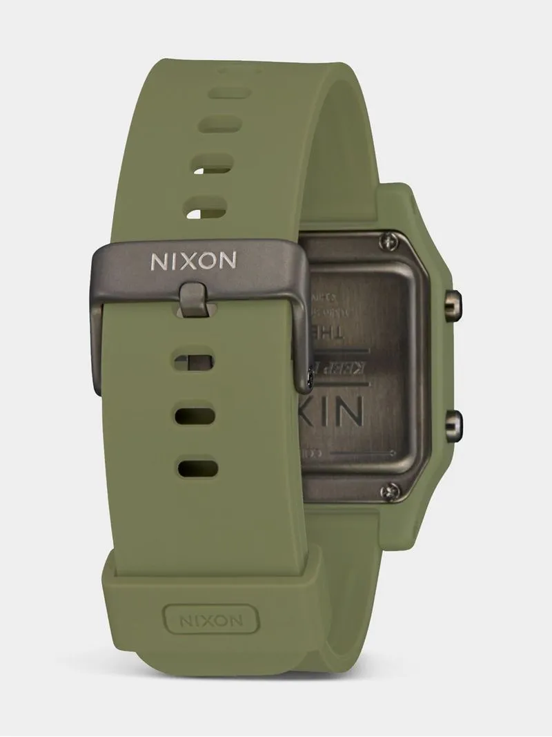 Nixon Men's Staple Olive Digital Silicone Watch