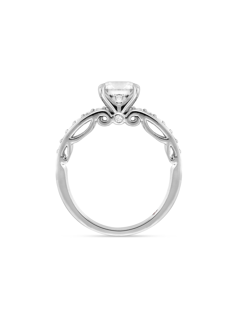 Cheté Sterling Silver with Platinum finish Diamondlite Cubic Zirconia Ring