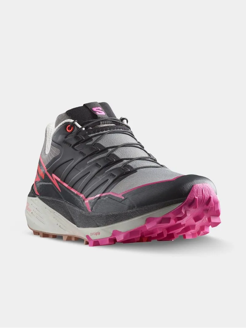 Womens Salomon Thundercross Plum Kitten/Black/Pink Trail Running Shoes