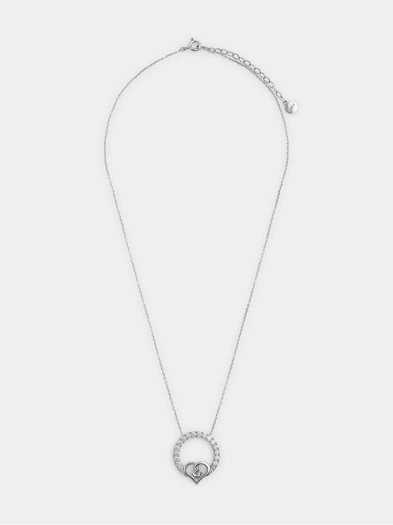 Gert Johan Coetzee Sterling Silver White Cubic Zirconia Love Generation Love Knot O Pendant