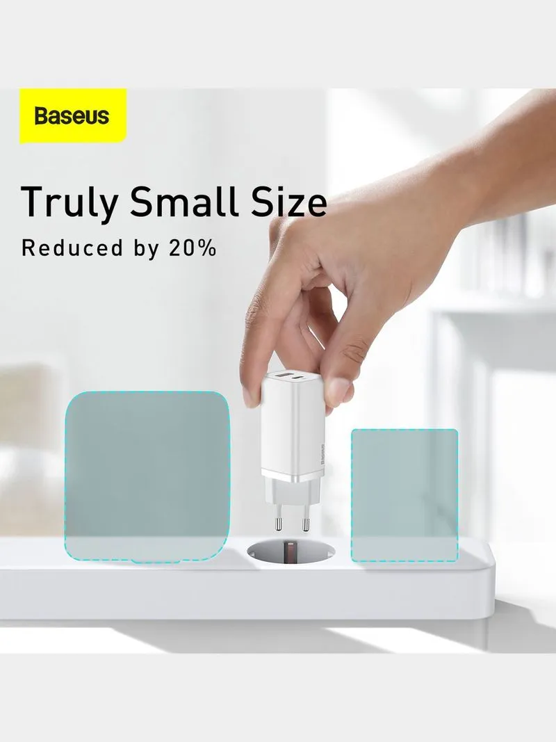 Baseus GaN2 Lite Quick Charger 65W Type-C & USB EU