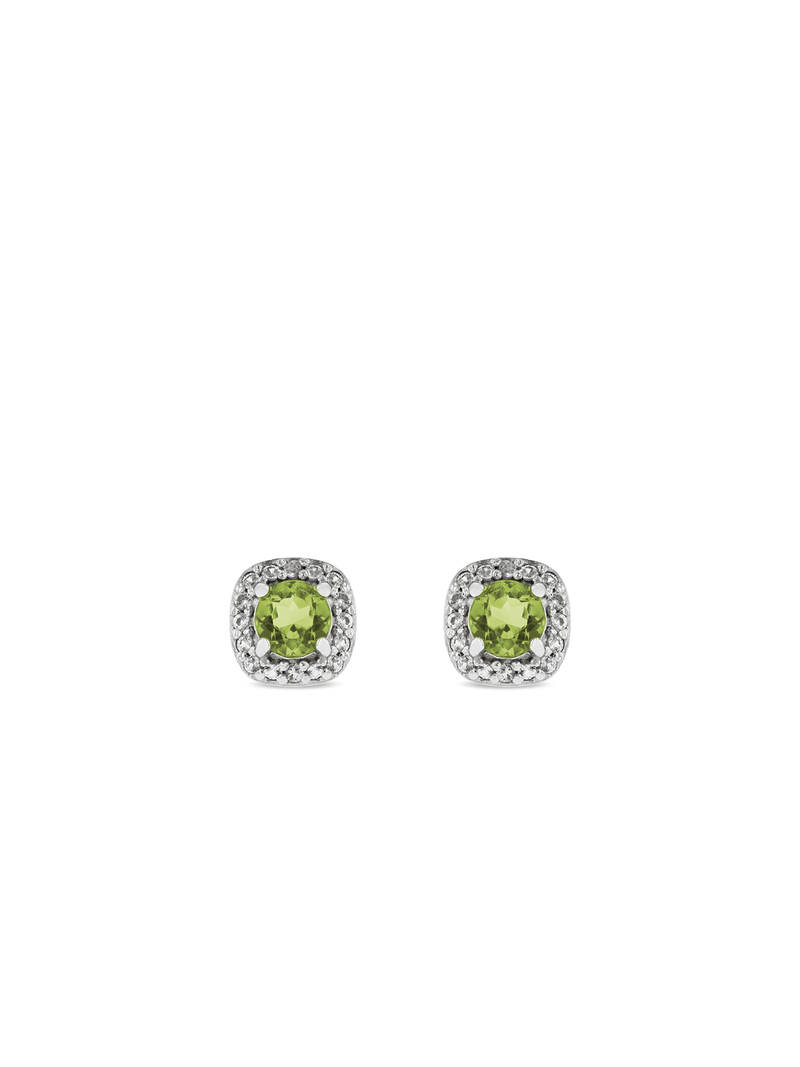 Sterling Silver Cubic Zirconia Women's August Birthstone Stud Earrings