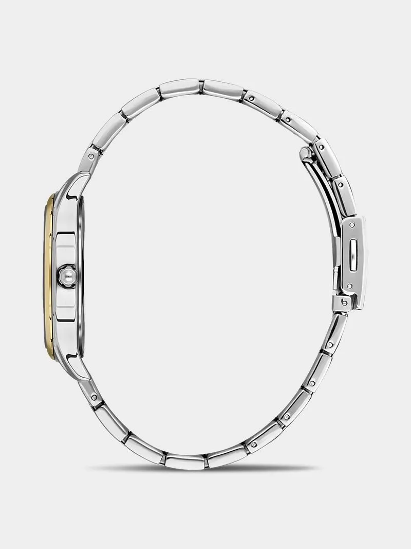 Daniel Klein Gold Plated Two-Tone Stainless Steel Bracelet Watch