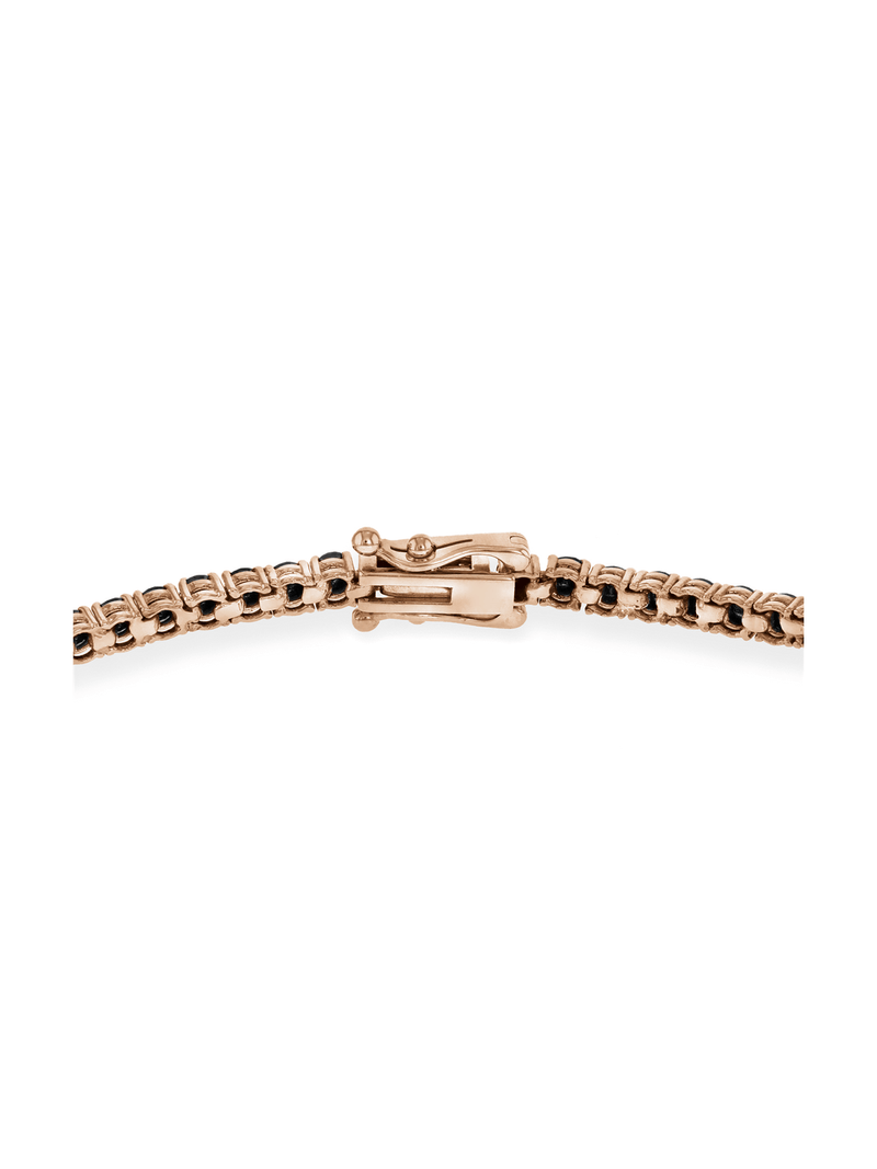 9ct Rose Gold & 5ct Black Diamond Tennis Bracelet