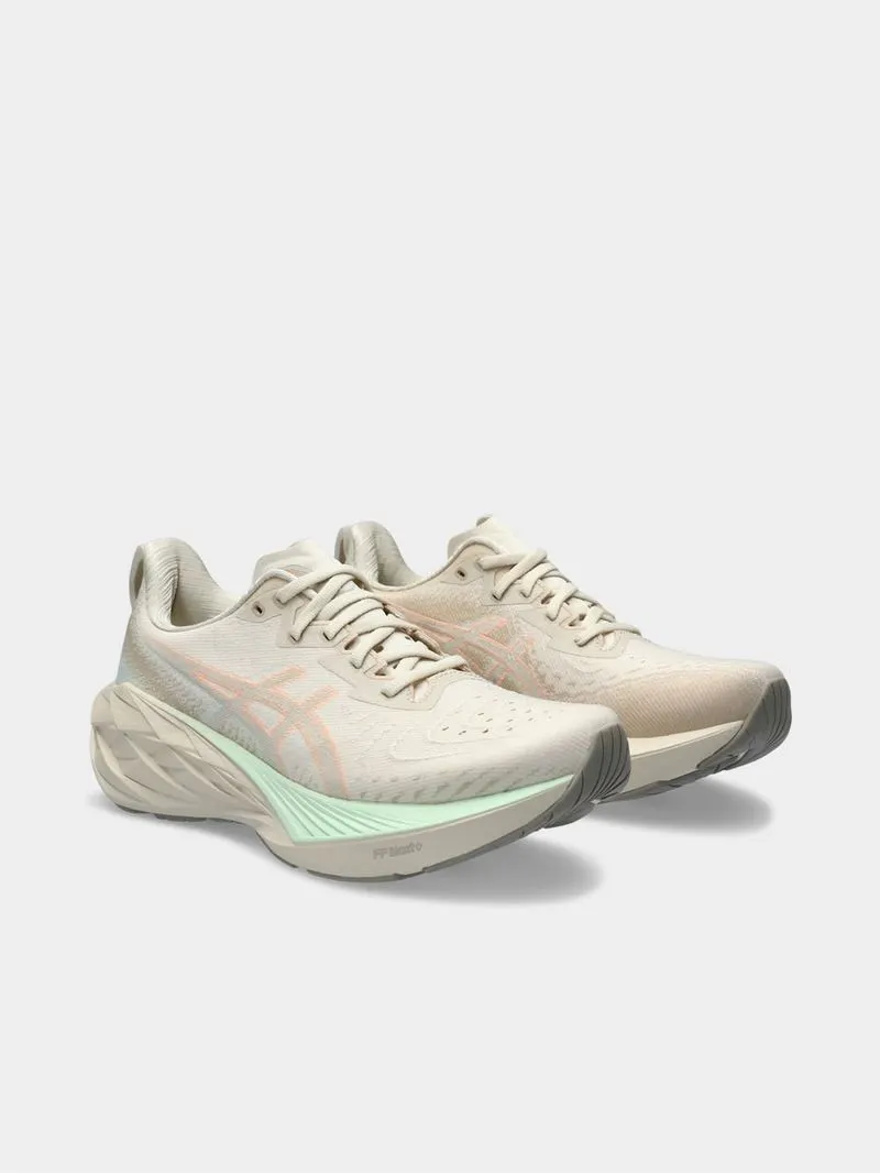 Womens Asics Novablast 4 Oatmeal/Moonrock Running Shoes
