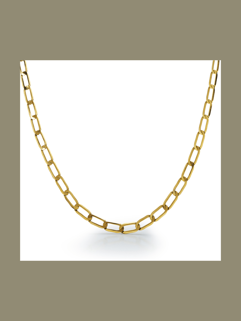 Yellow Gold & Sterling Silver bonded together Curb Chain