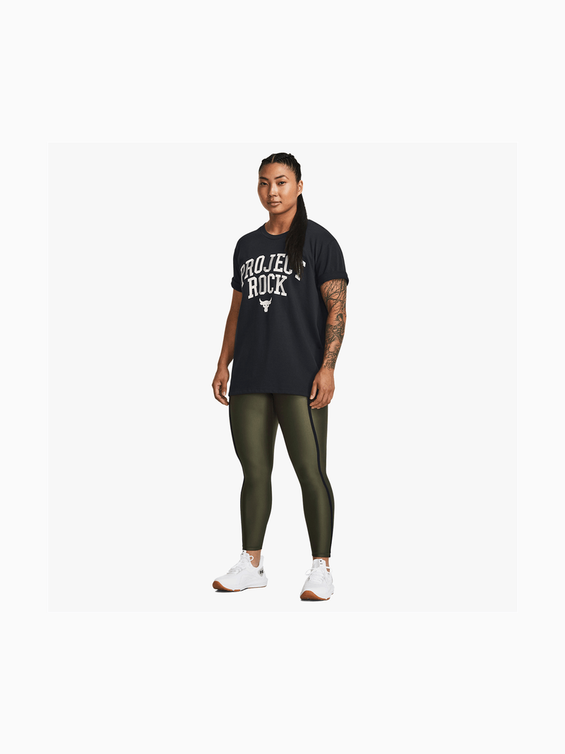 Womens Under Armour Project Rock Campus Black Tee