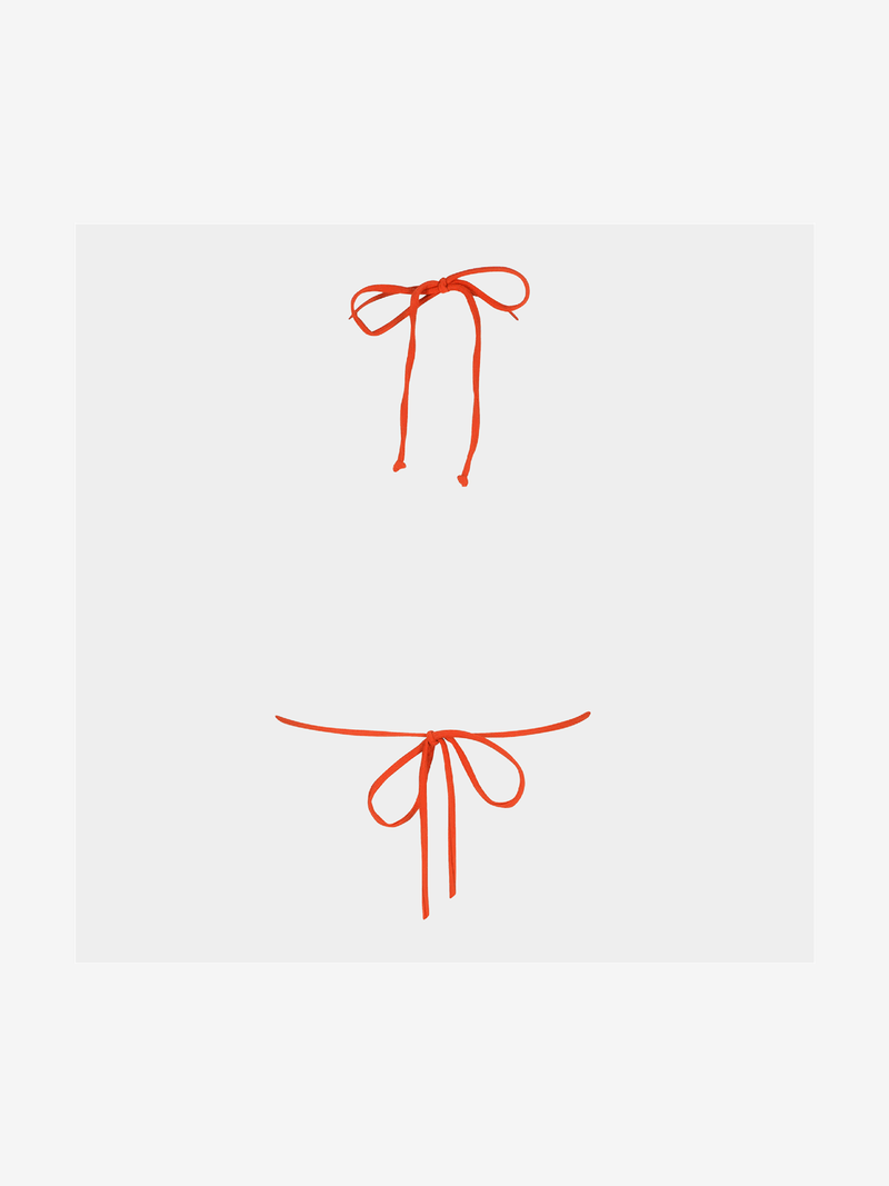 Women's Granadilla Swim Sunset Red Strappy Bikini Top